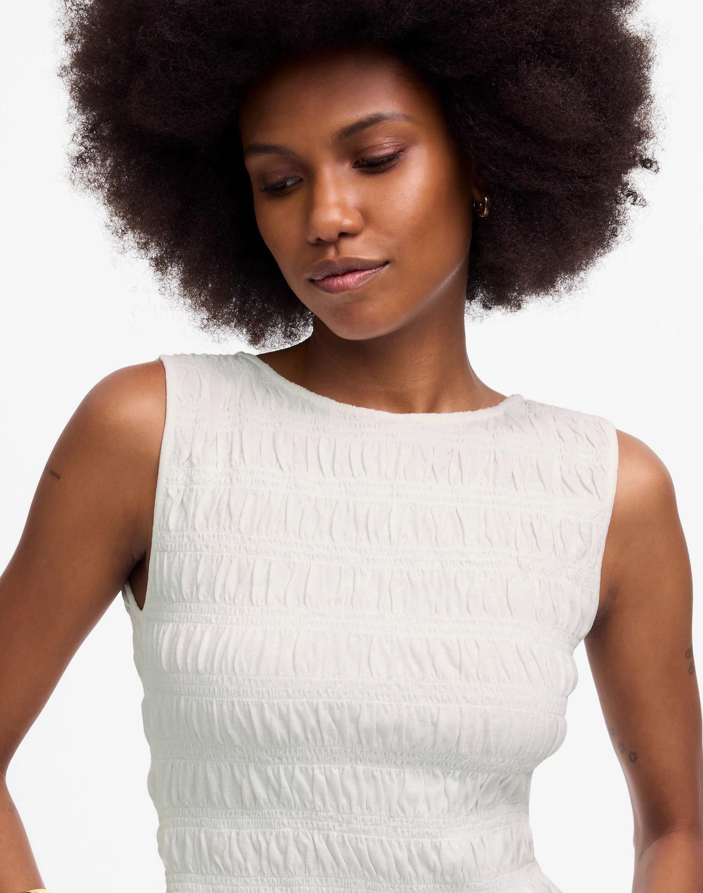 Smocked Boatneck Tank Product Image