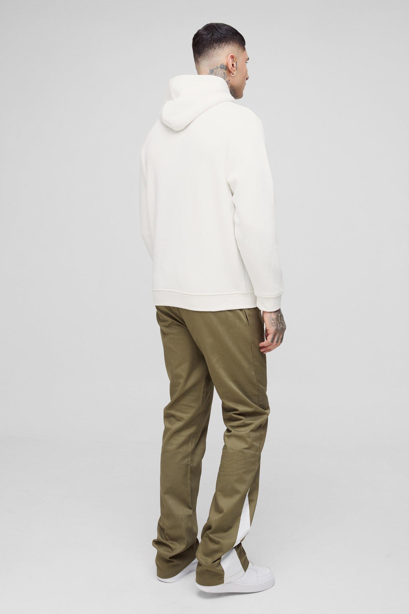 Tall Extended Drawcord Stacked Flared Pants | boohooMAN USA Product Image