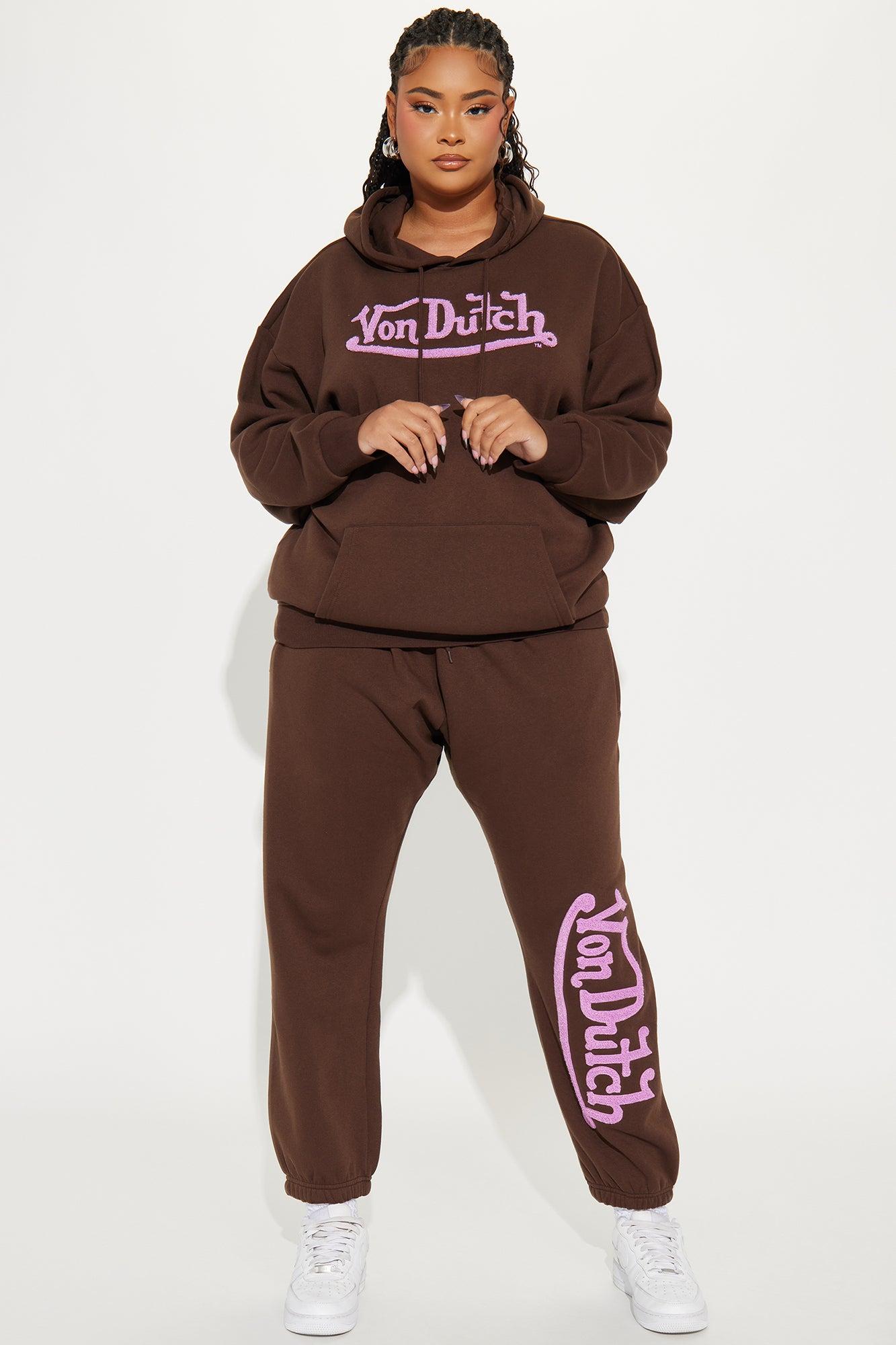 Von Dutch Patch Hoodie - Brown Product Image