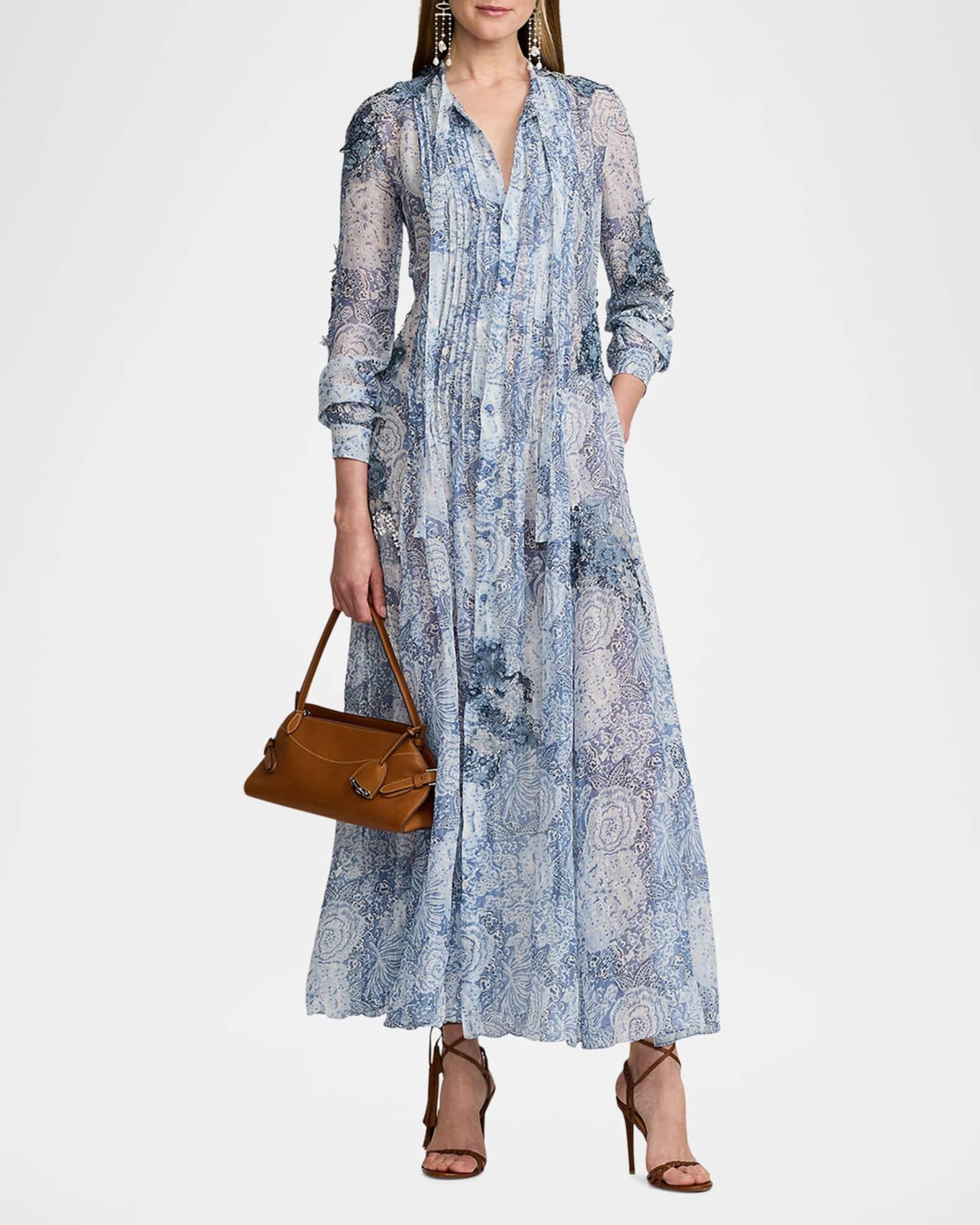 Hannes Floral Print Gauze Maxi Dress Product Image