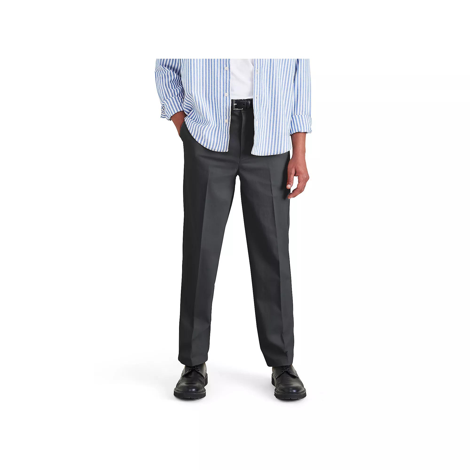 Men's Dockers Signature Iron Free Stain Defender Relaxed-Fit Khaki Pants,  Product Image