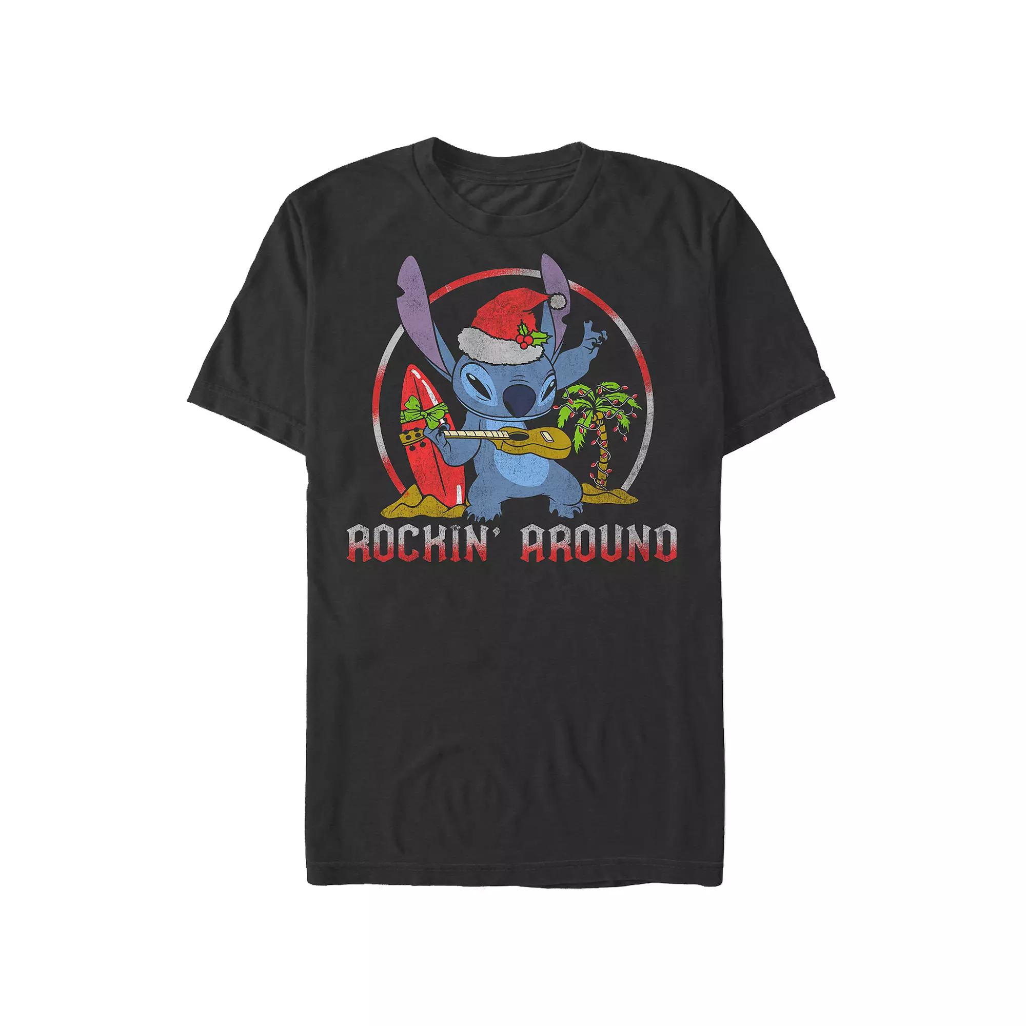 Disney's Lilo & Stitch Rockin' Around Stitch Men's Graphic Tee,  Product Image