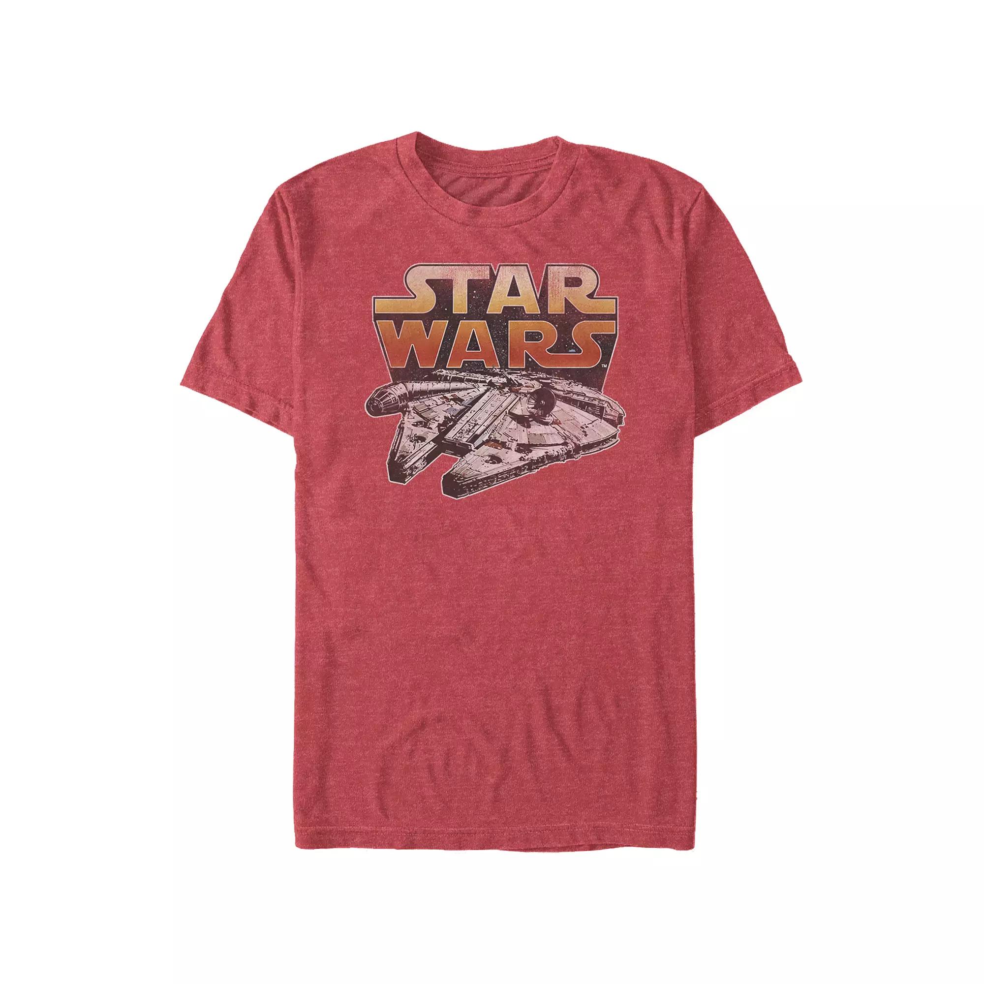 Big & Tall Star Wars Millennium Falcon Graphic Tee, Men's, Size: 4XL, Red Grey Product Image
