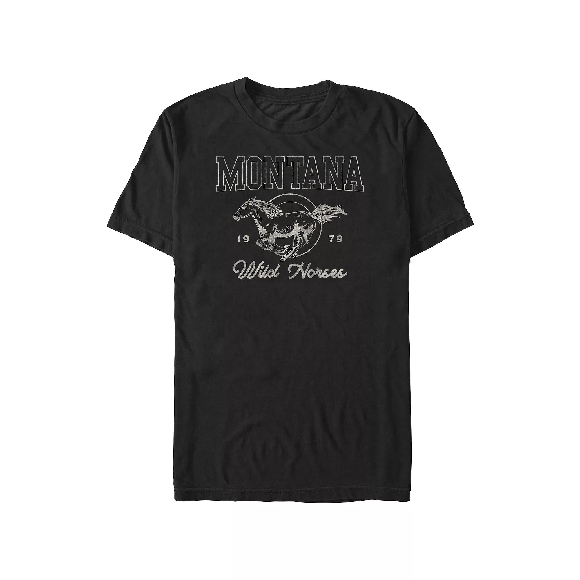 Big & Tall Montana Wild Horses Graphic Tee, Men's,  Product Image