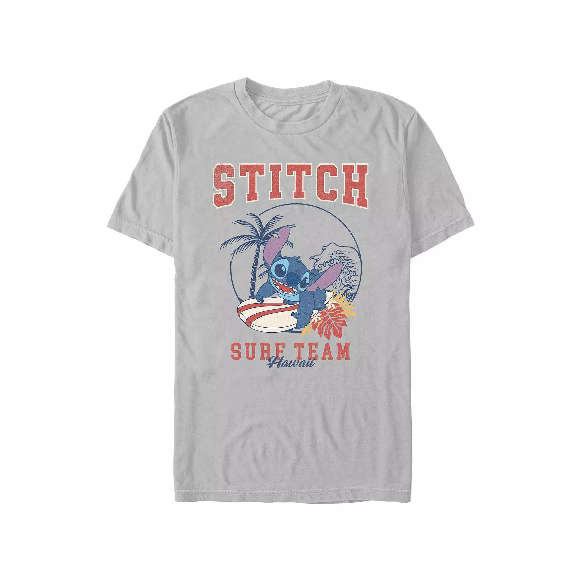 Disney's Lilo & Stitch Surf Team Men's Graphic Tee, Size: Medium, Silver Product Image