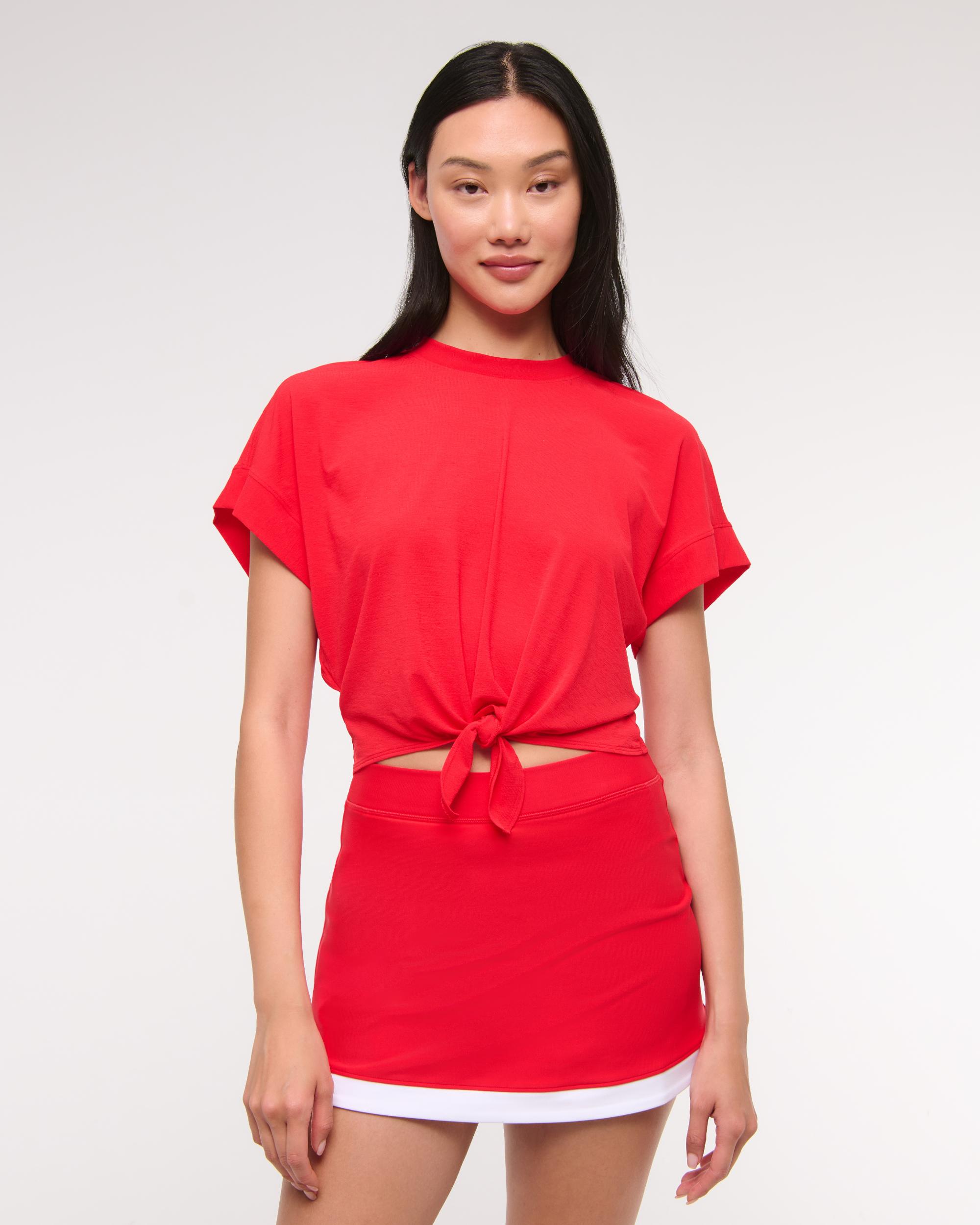 YPB Featherweight Tie-Front Tee Product Image