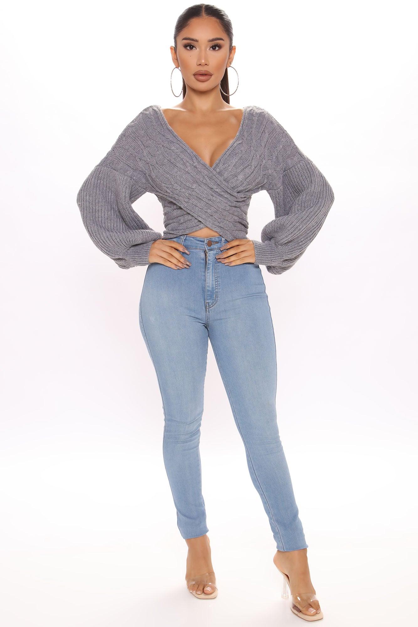 Keep It Chic Sweater - Grey Female Product Image
