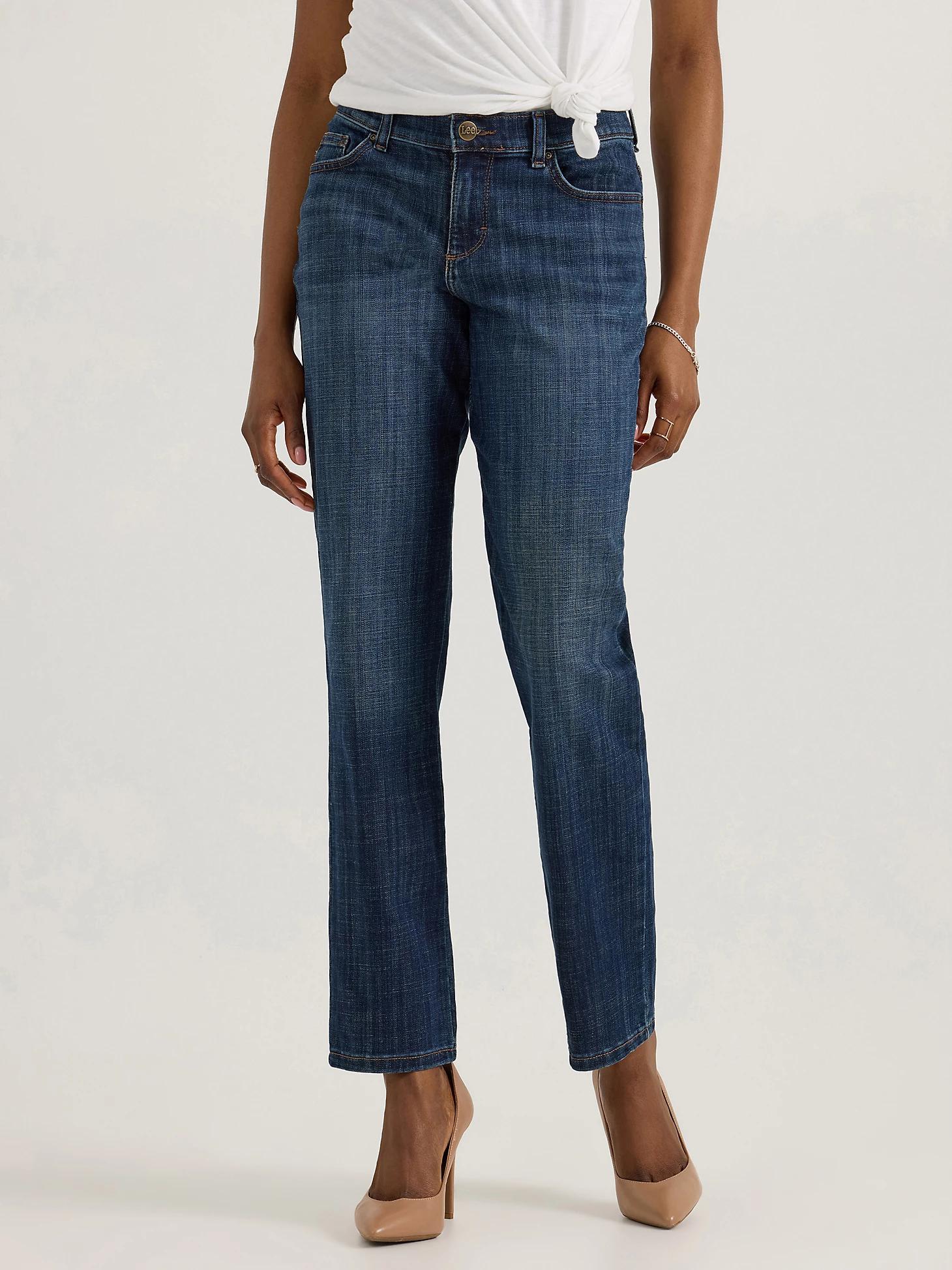 Women’s Stretch Relaxed Fit Straight Leg Jean | Women's Jeans | Lee® Product Image