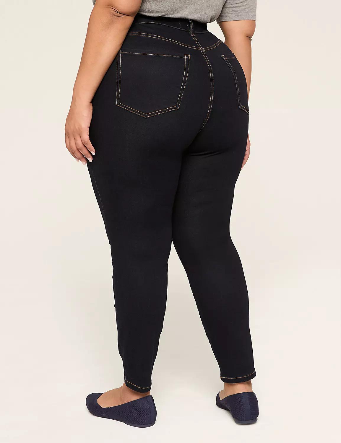 Curvy Fit High-Rise Sateen Skinny Jean Product Image