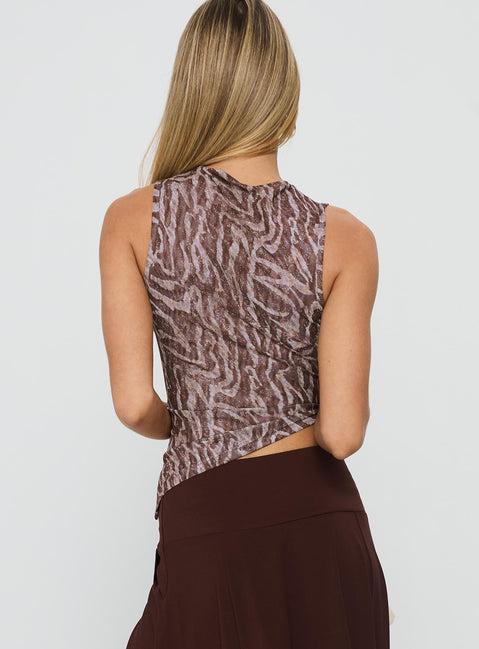 Nola Hardware Slit Maxi Skirt Brown Product Image
