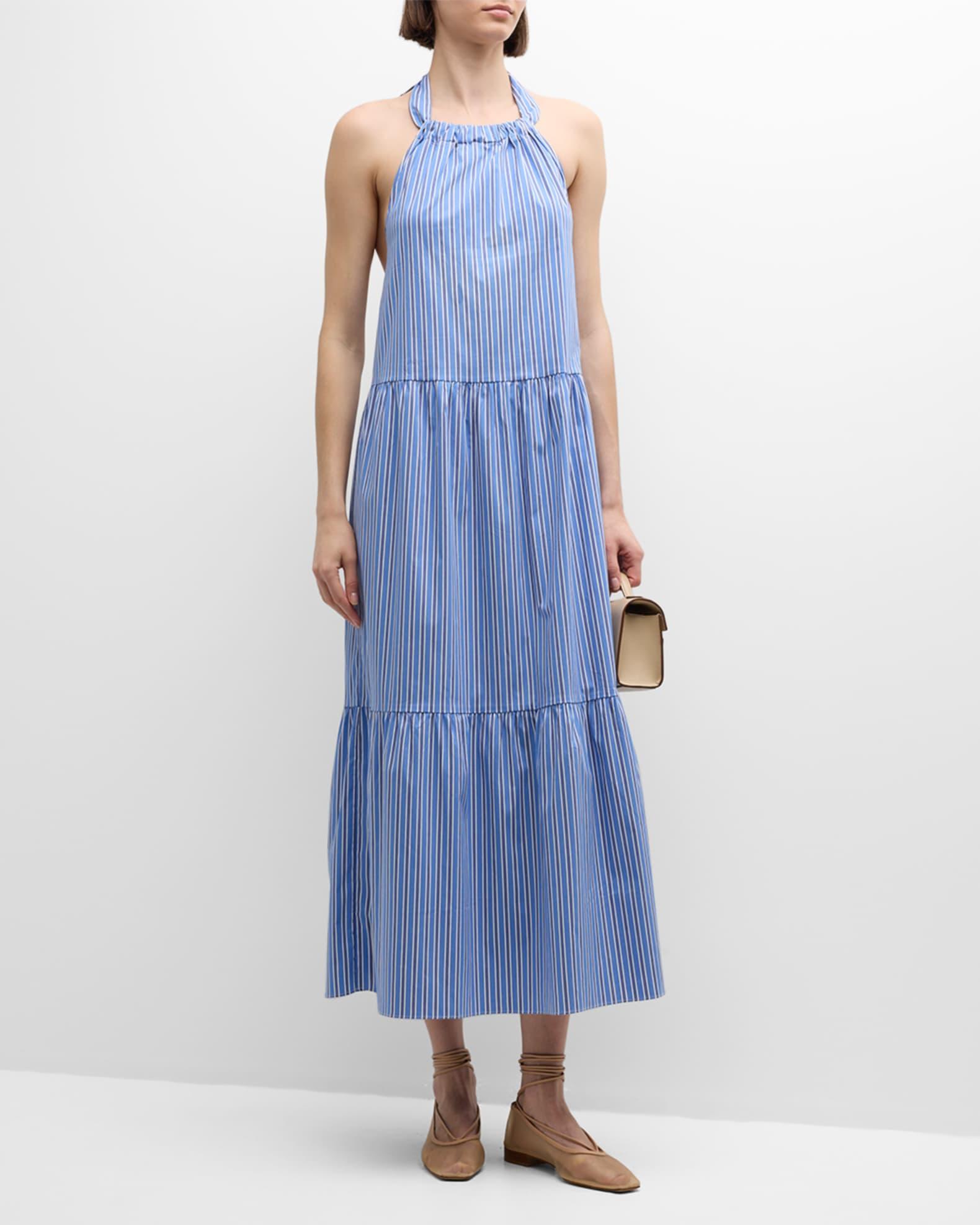 The Kai Striped Poplin Maxi Dress Product Image