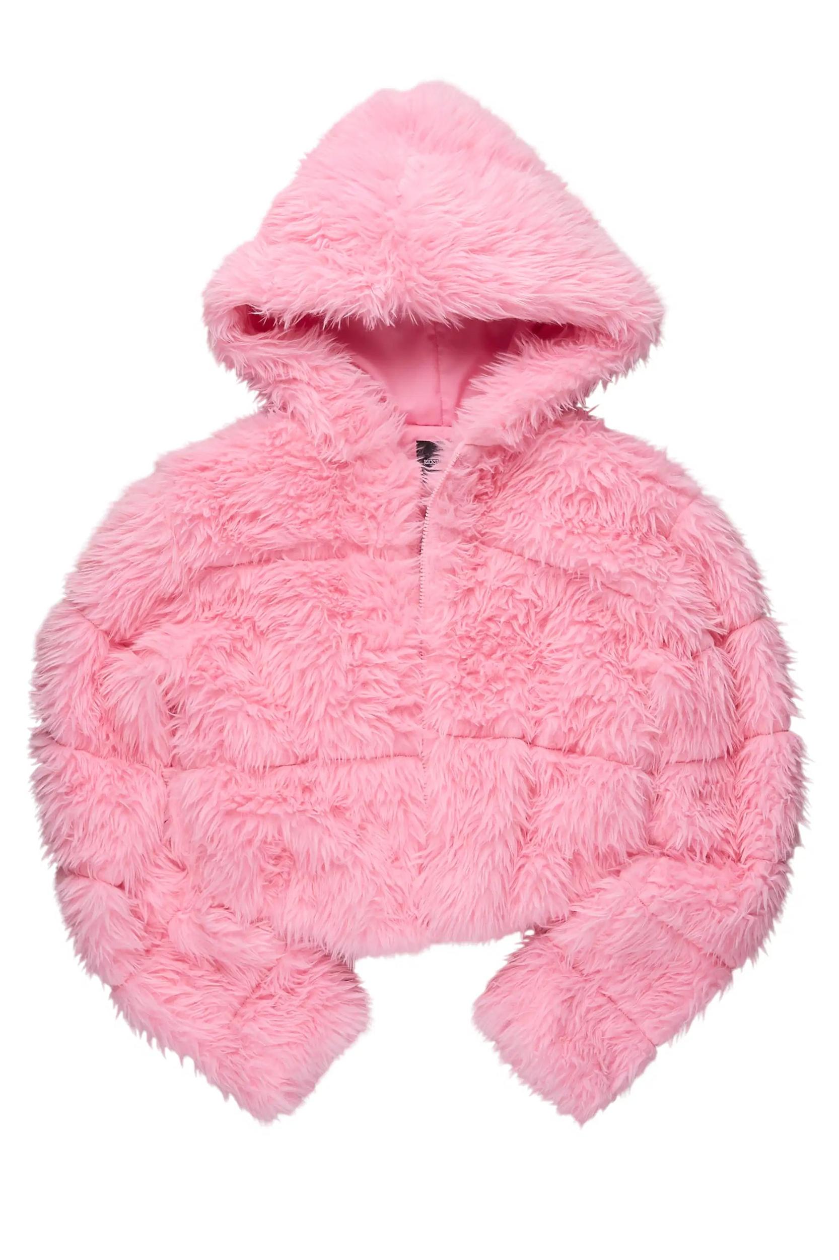 Kristin Pink Fur Jacket Female Product Image