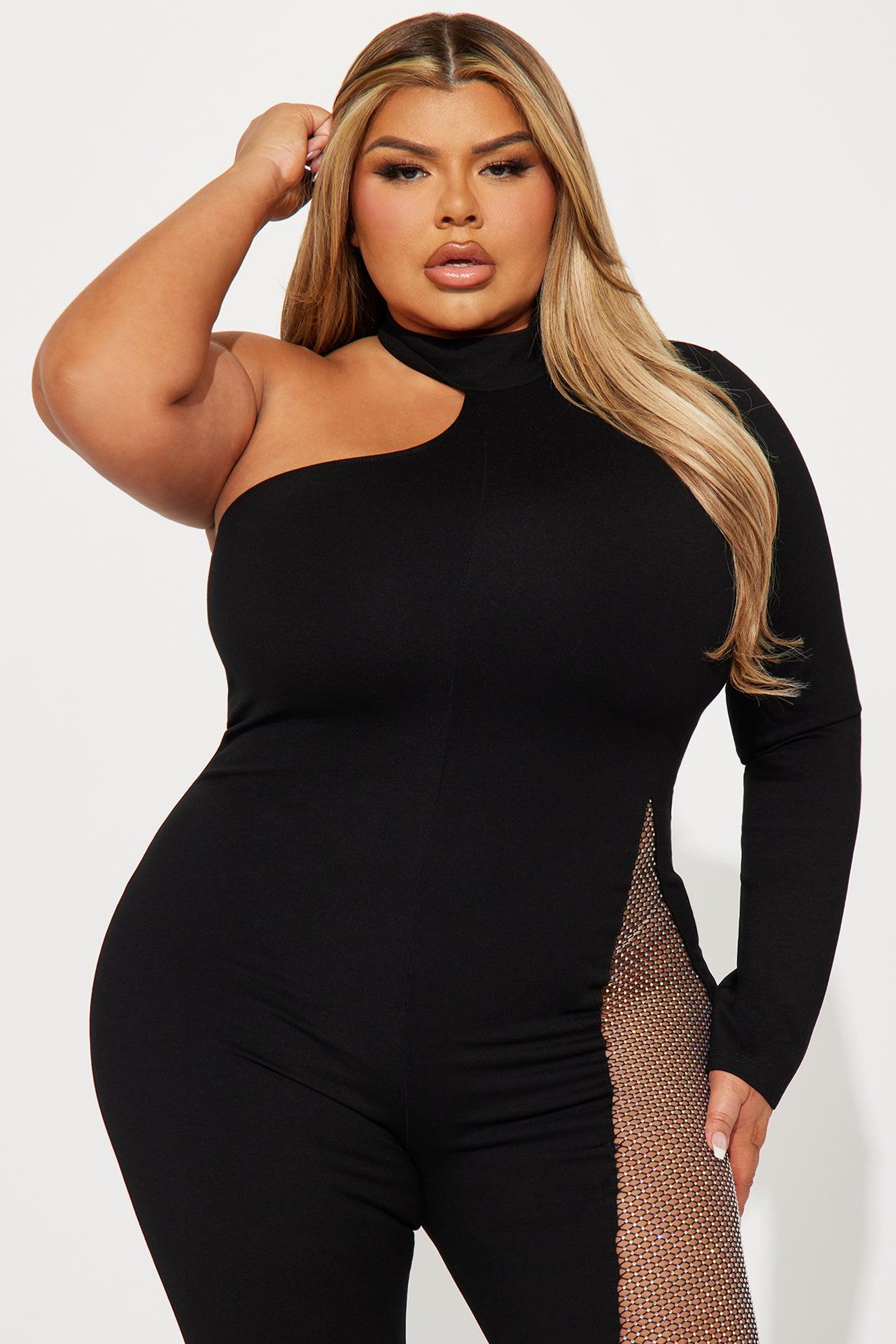 See Me Shine Embellished Jumpsuit - Black Product Image