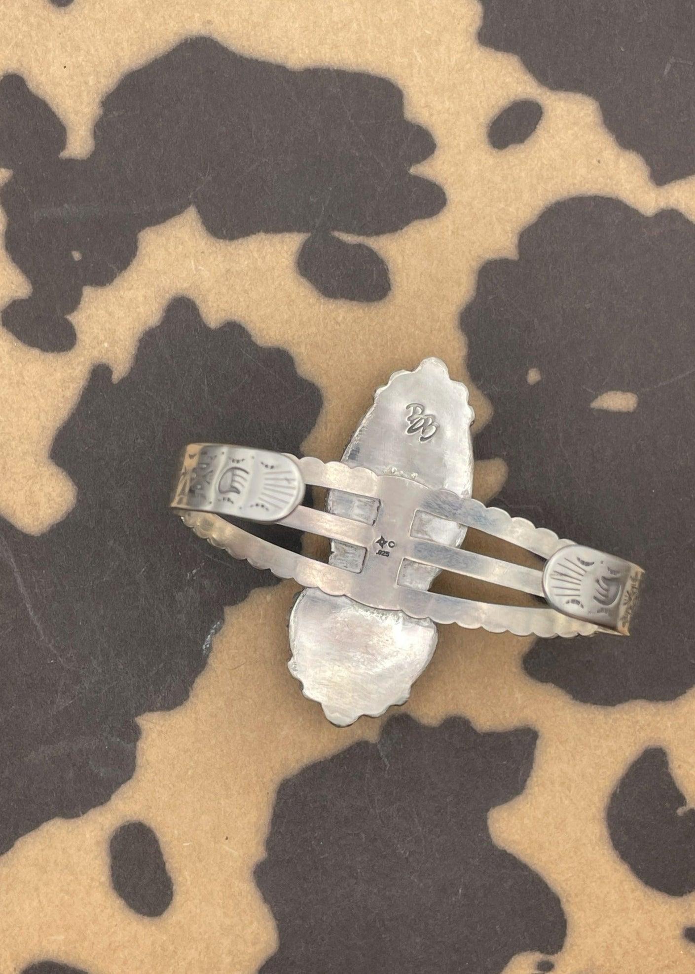 Sterling Silver White Buffalo Turquoise Cuff Bracelet Product Image