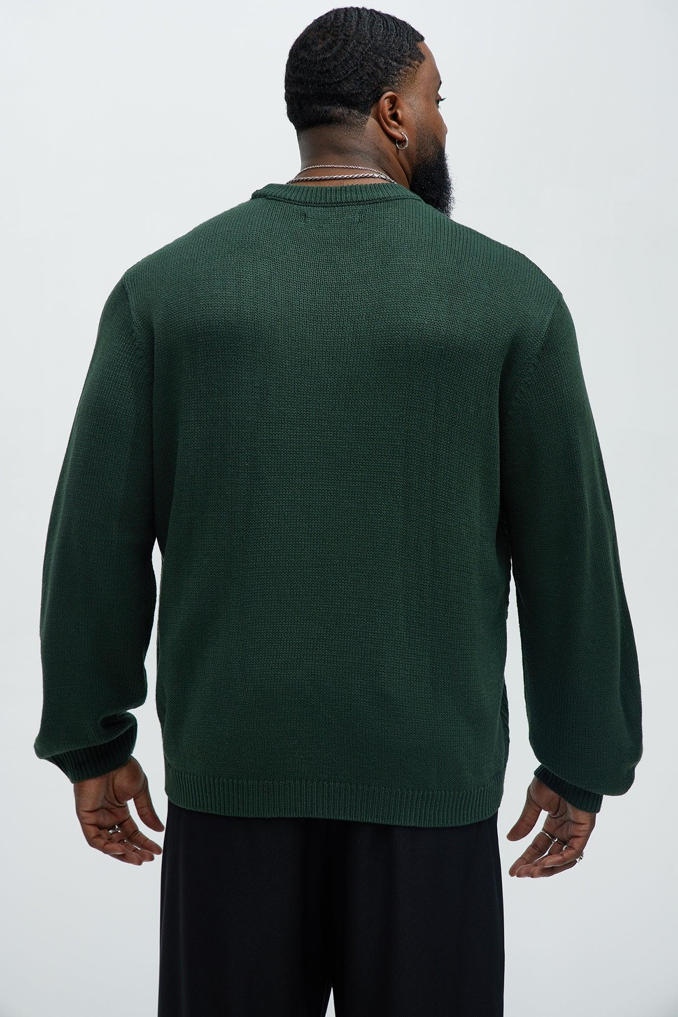 All Night Long Crewneck Sweater - Green Product Image