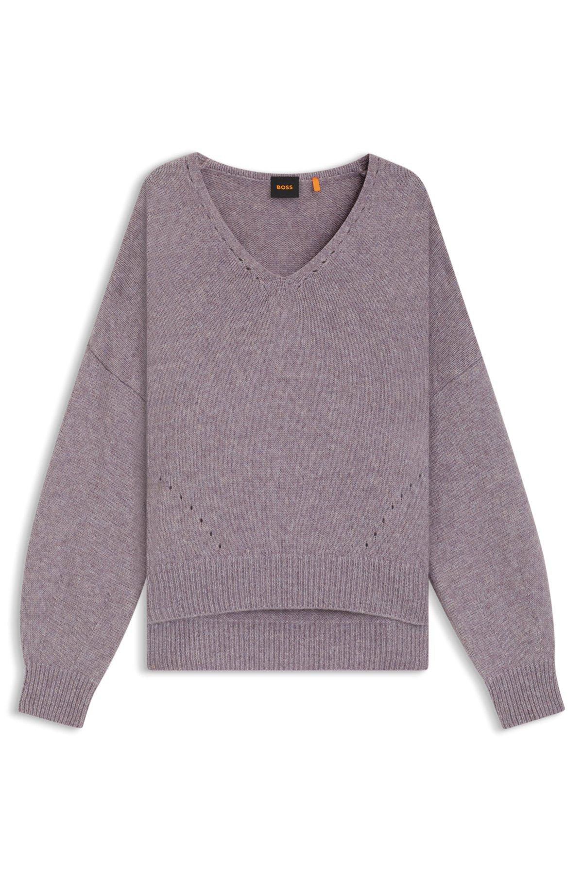 V-neck sweater in Italian yarn Product Image