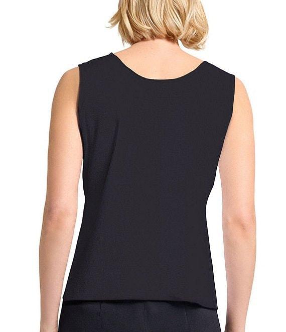 MISOOK Knit Double Scoop Neck Sleeveless Tank Product Image
