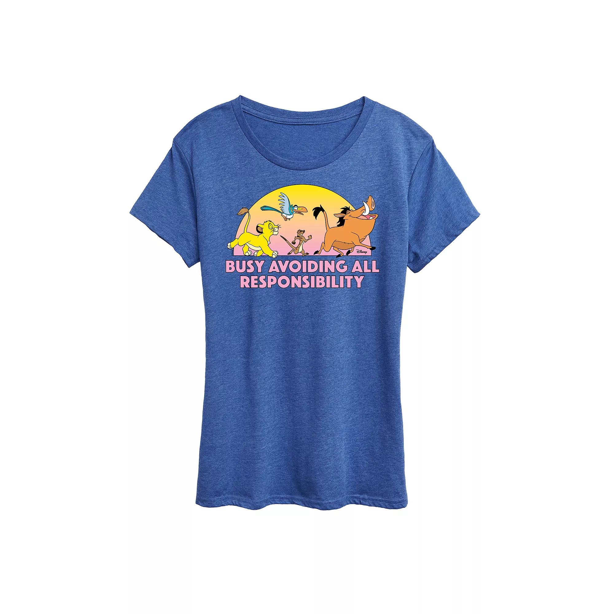 Disney's Lion King Women's Avoid Responsibility Graphic Tee,  Product Image