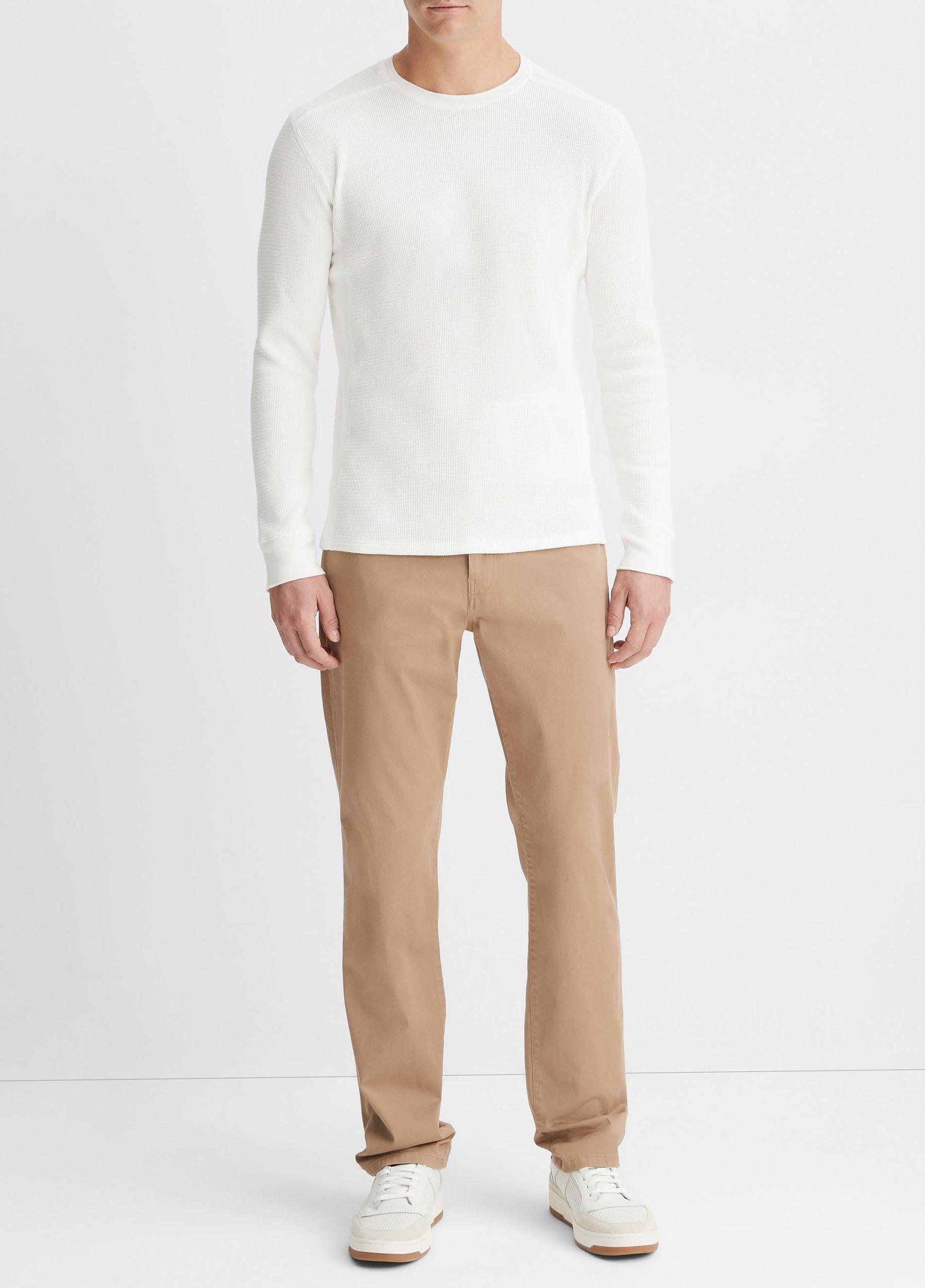 Pima Cotton-Blend Thermal Long-Sleeve Pullover Product Image