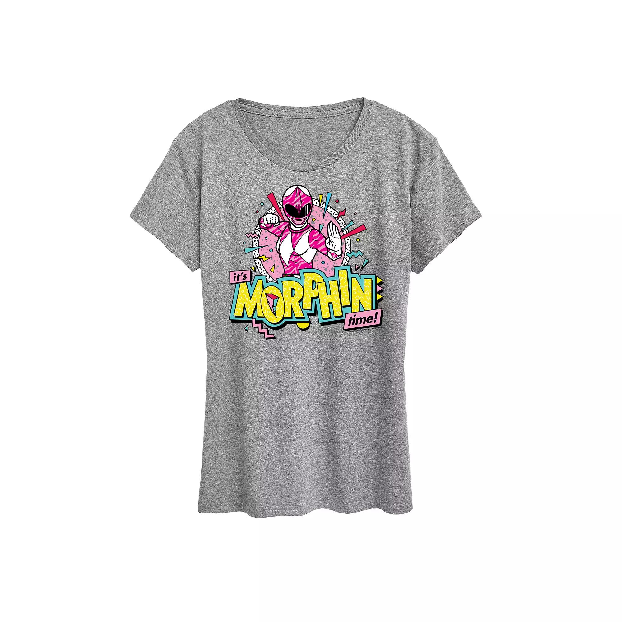 Women's Power Rangers Morphin' Time Pink Graphic Tee,  Product Image