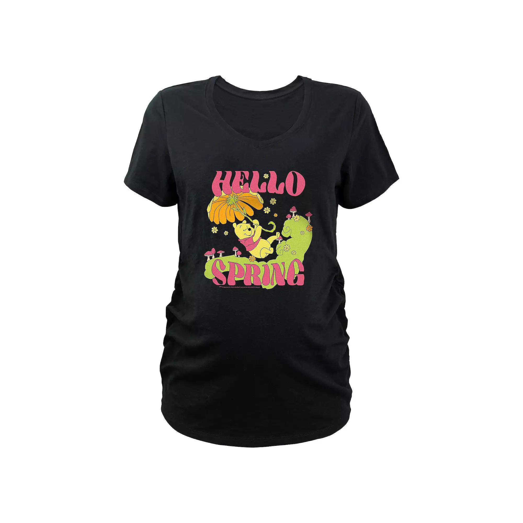 Disney's Winnie The Pooh Hello Spring Maternity Graphic Tee, Women's,  Product Image