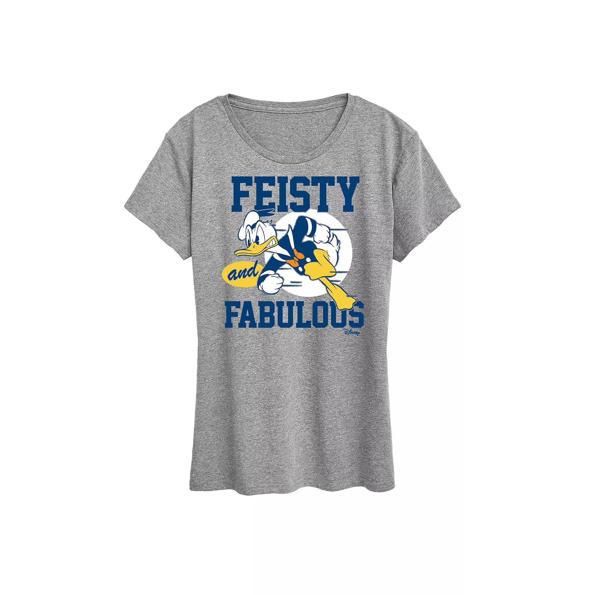 Disney's Donald Duck Women's Feisty Fabulous Graphic Tee,  Product Image