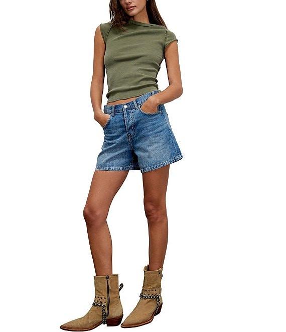 Free People We The Free Tippi High Rise Relaxed Denim Shorts Product Image