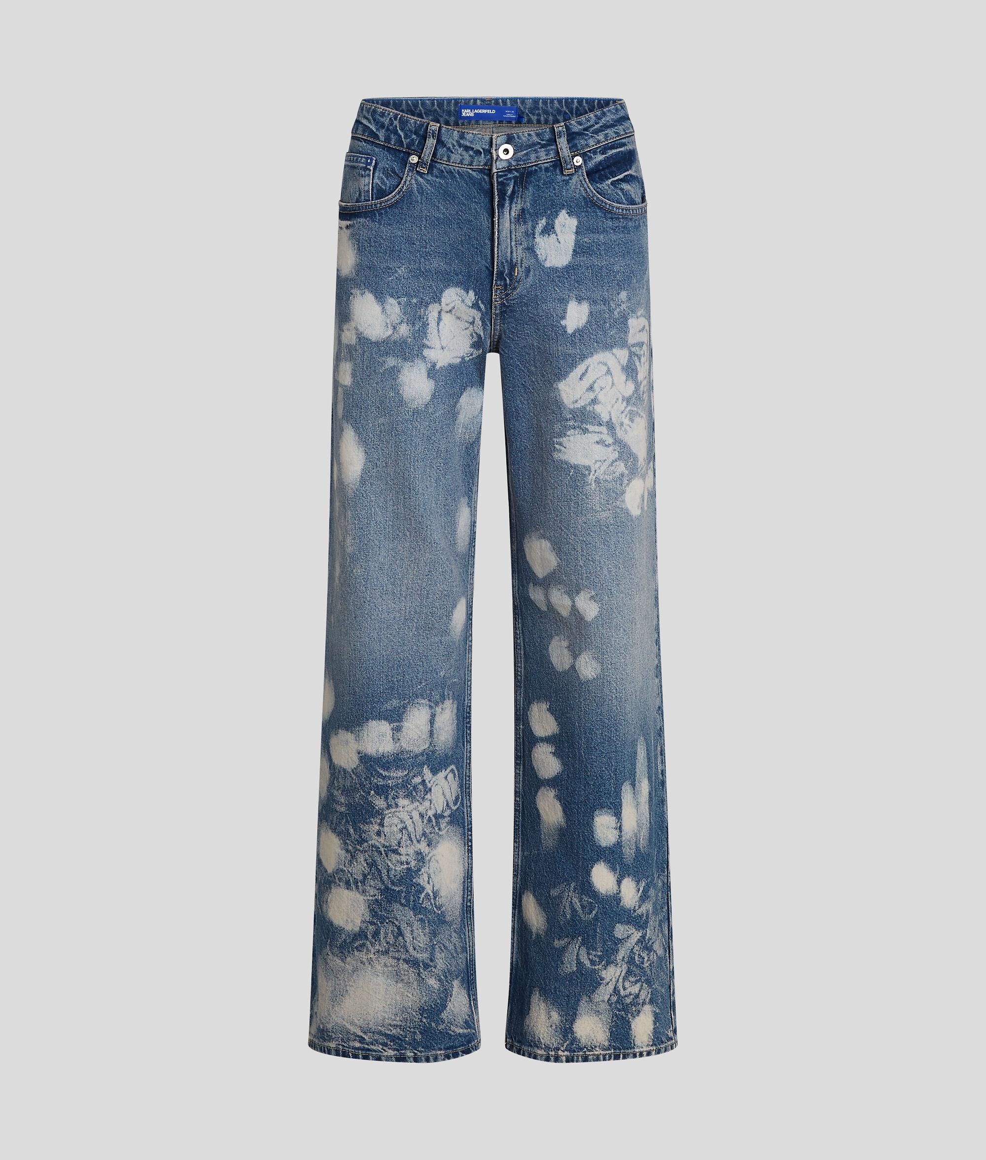 BLEACHED MID-RISE RELAXED JEANS Product Image