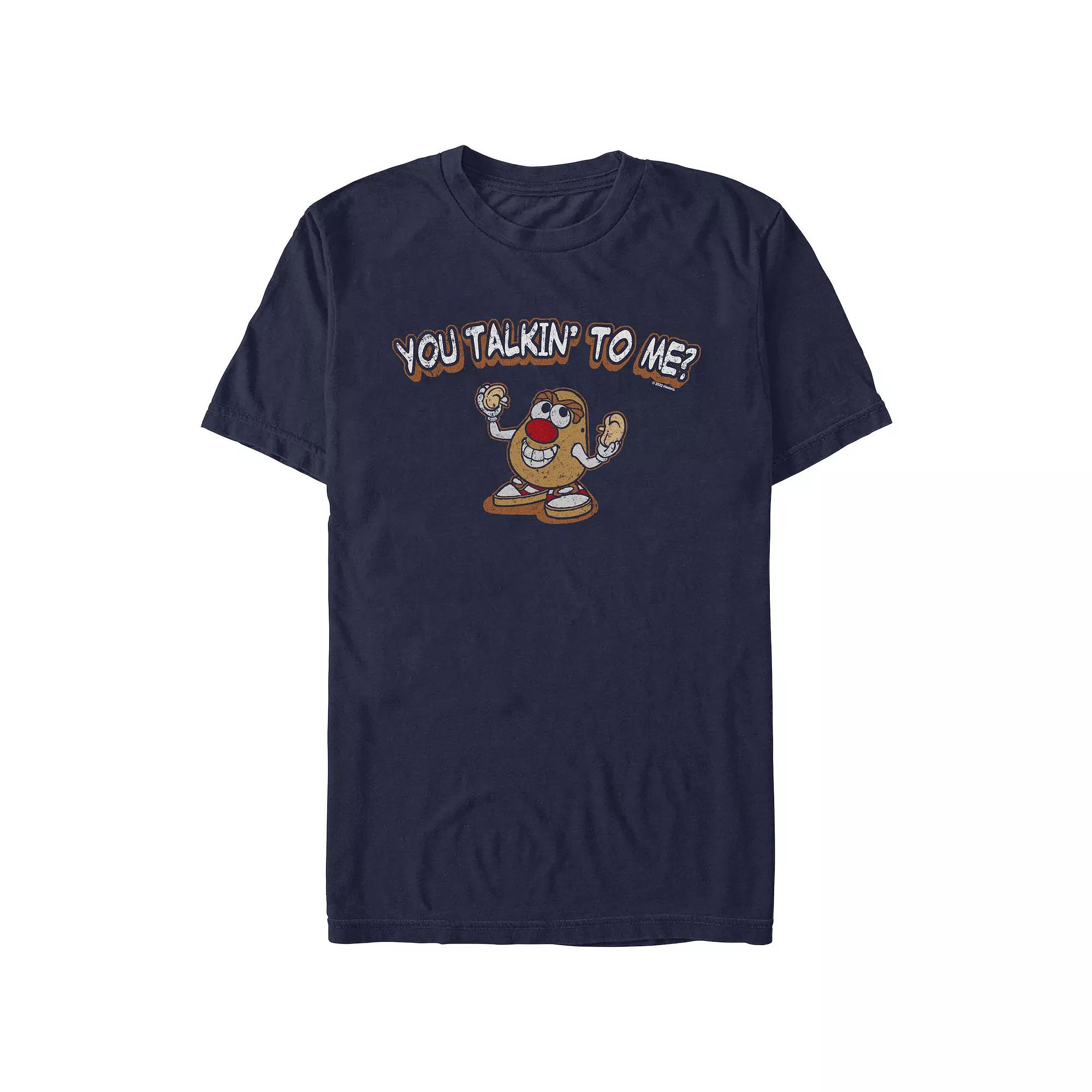 Men's Mr. Potato Head You Talkin' To Me? Graphic Tee, Size: Large, Blue Product Image