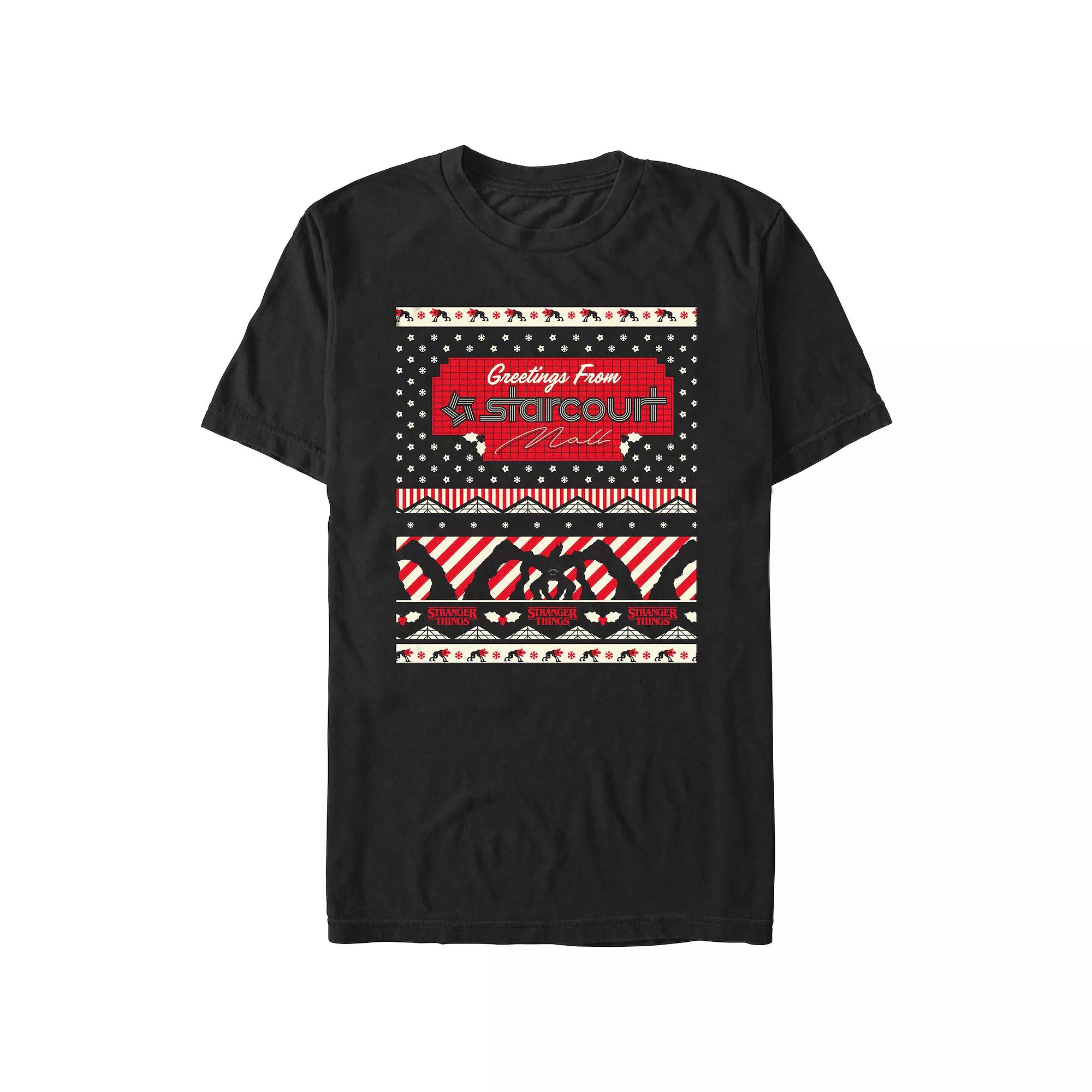 Men's Stranger Things Greetings From Starcourt Mall Graphic Tee, Size: XL, Black Product Image