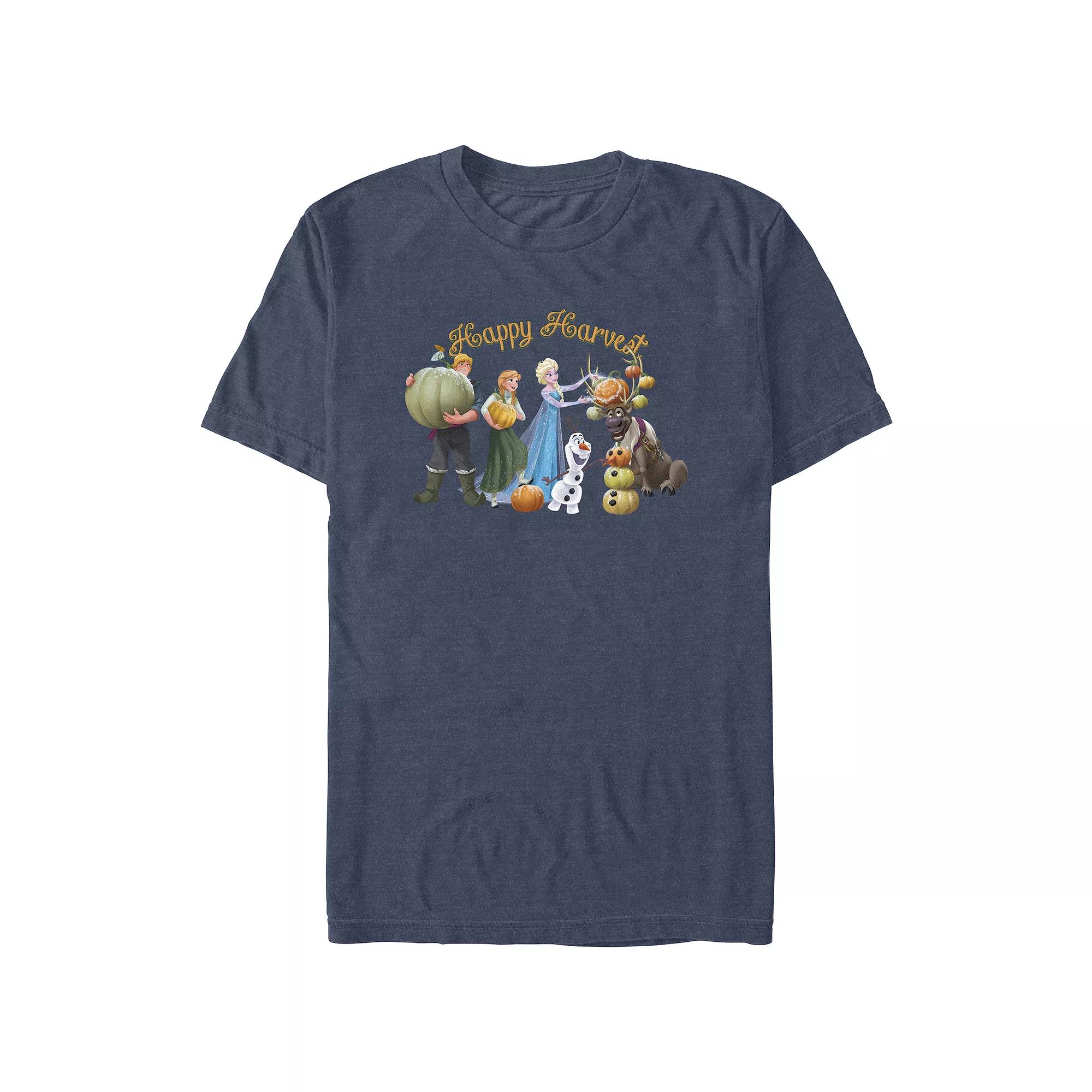 Disney's Frozen Happy Harvest Group Men's Graphic Tee, Size: XXL, Navy Grey Product Image