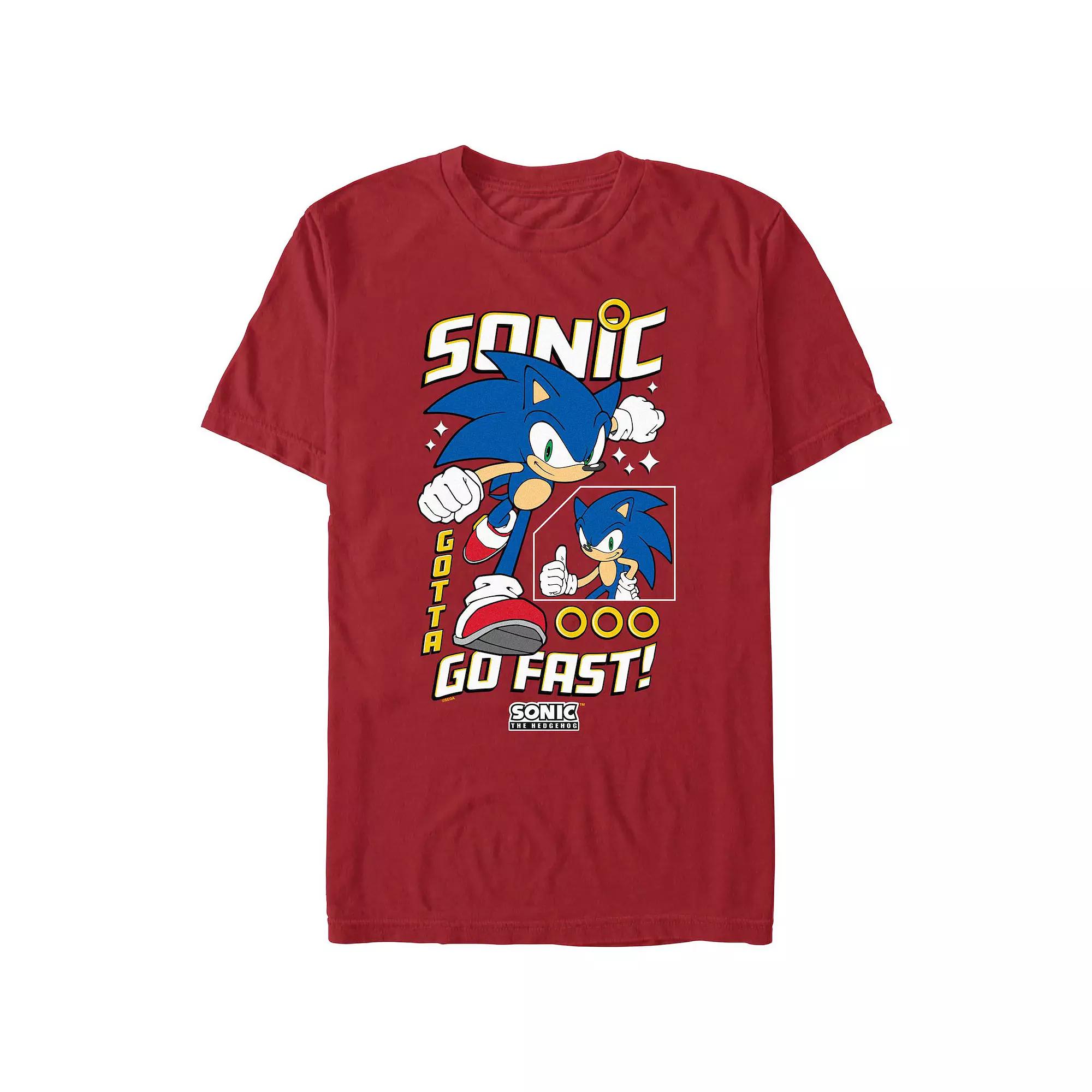 Men's Sonic The Hedgehog Go Fast Graphic Tee, Size: XXL, Red Product Image