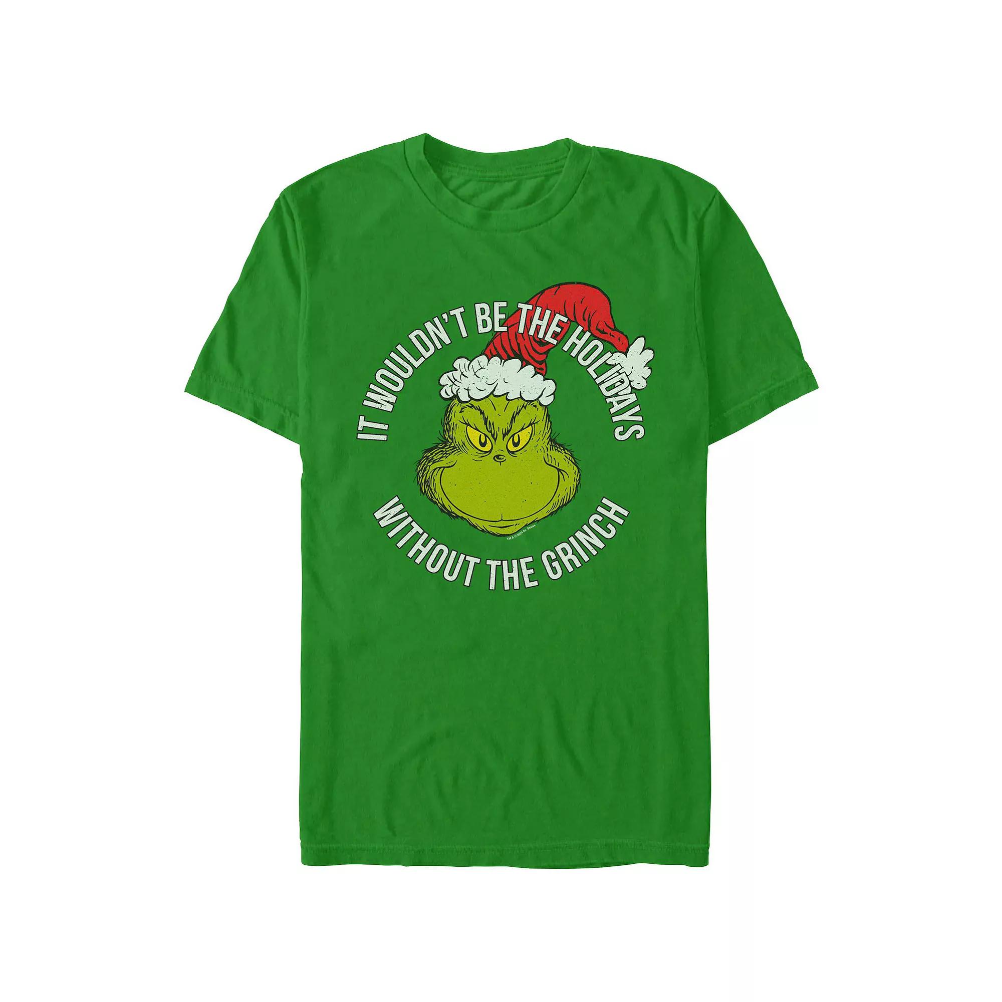 Men's Dr. Seuss No Holidays Without The Grinch Graphic Tee,  Product Image