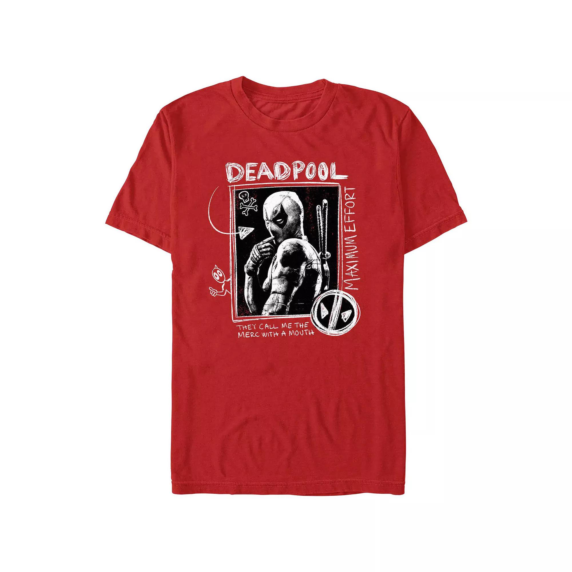 Men's Deadpool And Wolverine Maximum Effort Doodle Box Graphic Tee,  Product Image