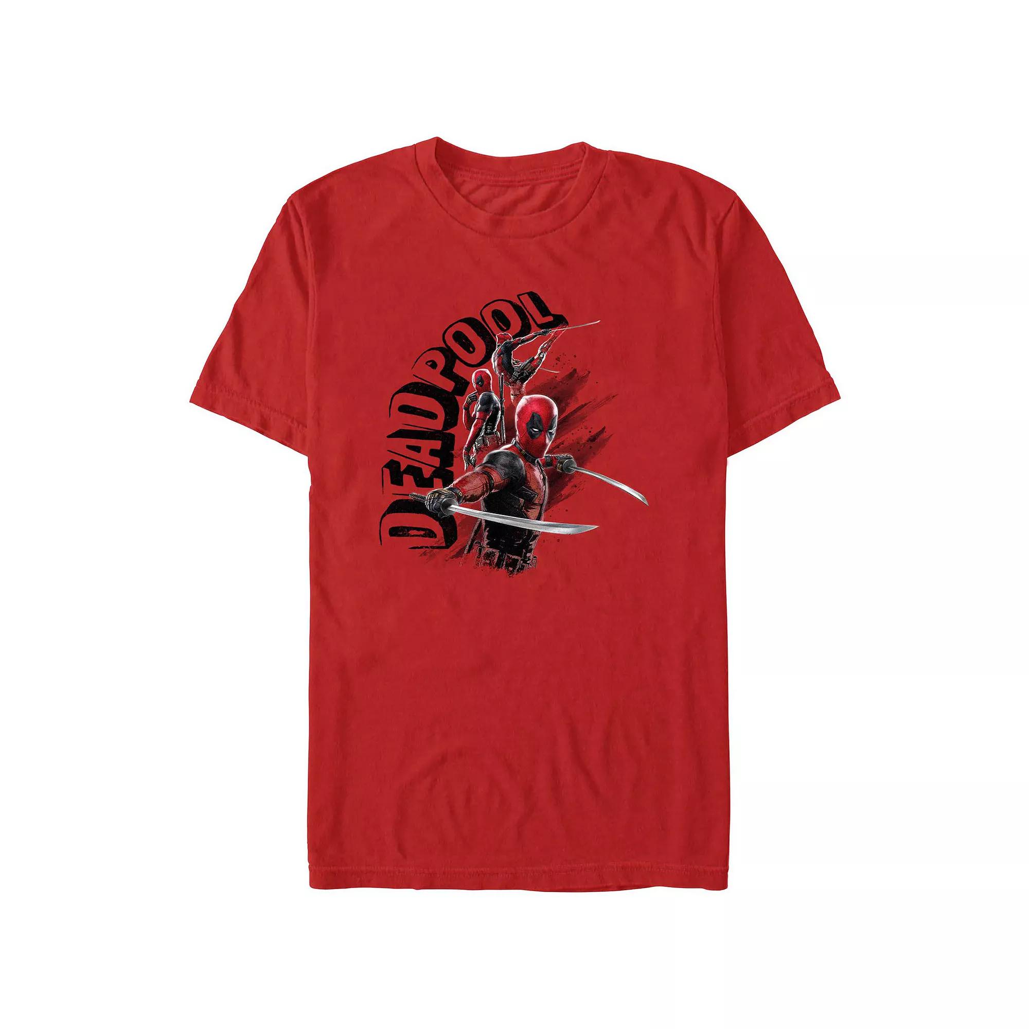 Men's Deadpool And Wolverine Action Poses Graphic Tee,  Product Image