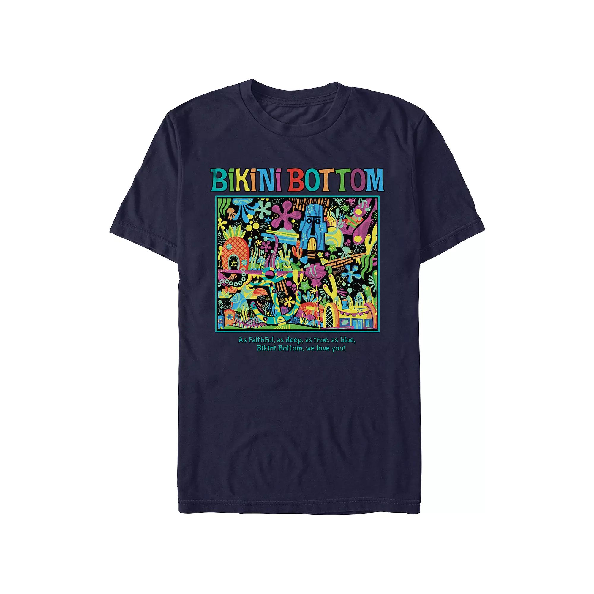 Juniors' SpongeBob Squarepants Bikini Bottom Places Boyfriend Graphic Tee, Women's,  Product Image