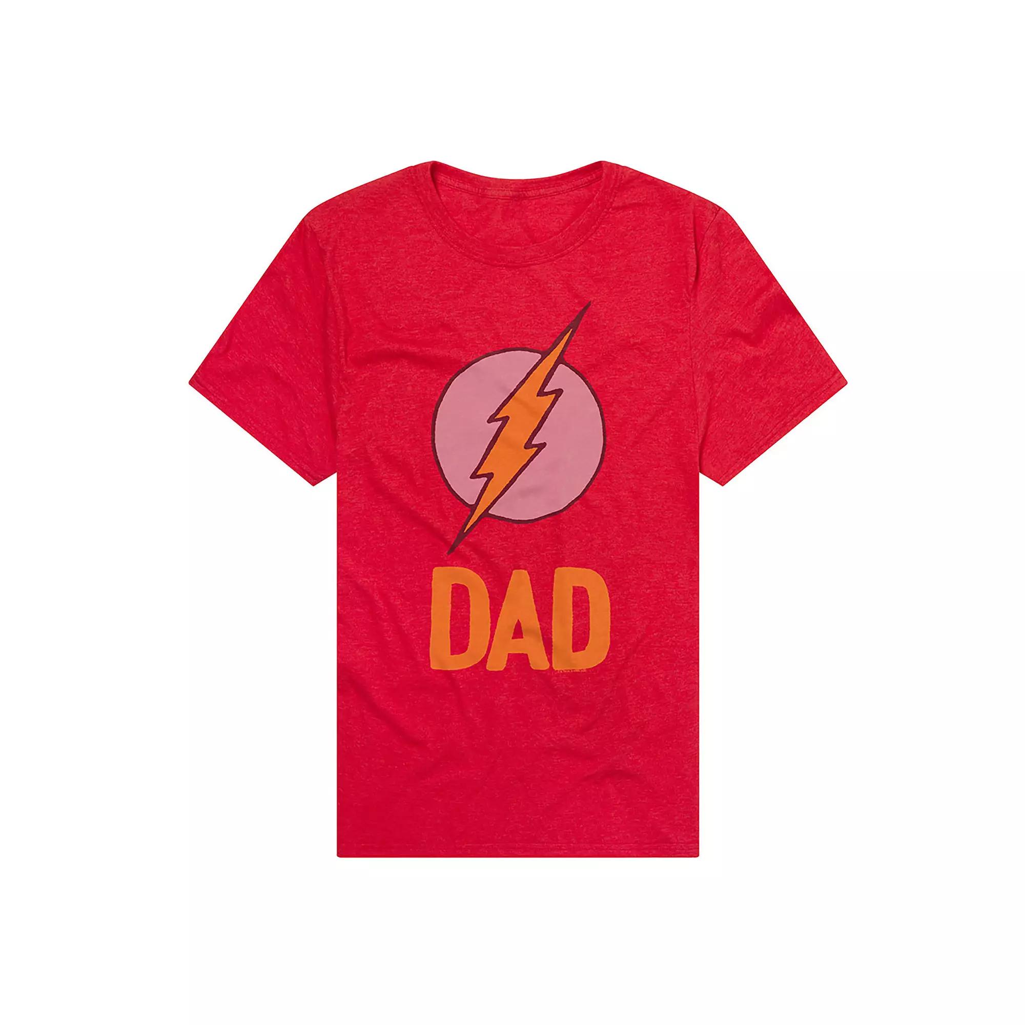 Men's Flash Dad Lightning Bolt Logo Graphic Tee, Size: XL, Red Product Image