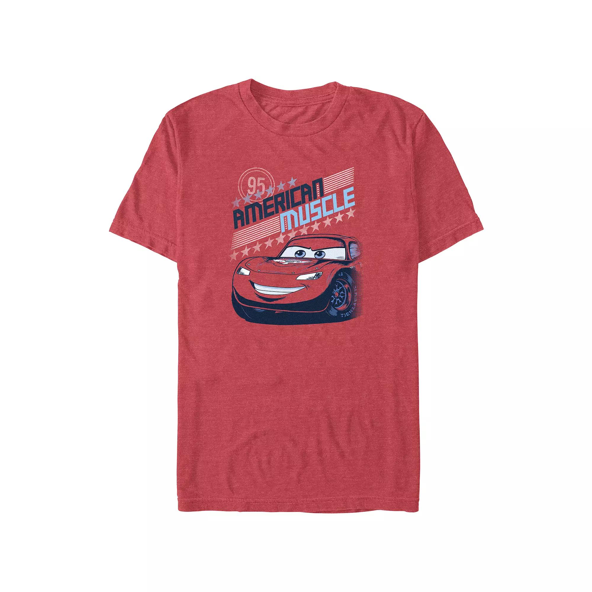 Disney / Pixar's Cars Lightning McQueen American Muscle Big & Tall Graphic Tee, Men's,  Product Image