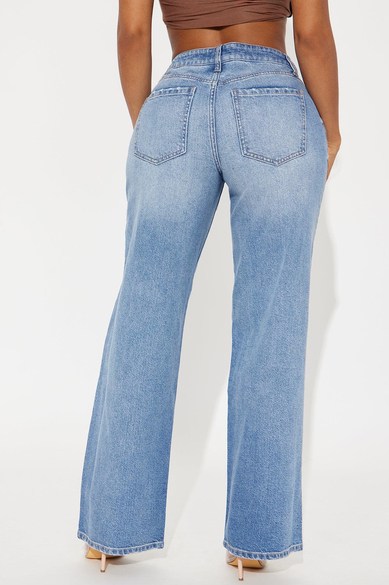 Alvie Ripped Straight Leg Jeans - Medium Wash Product Image