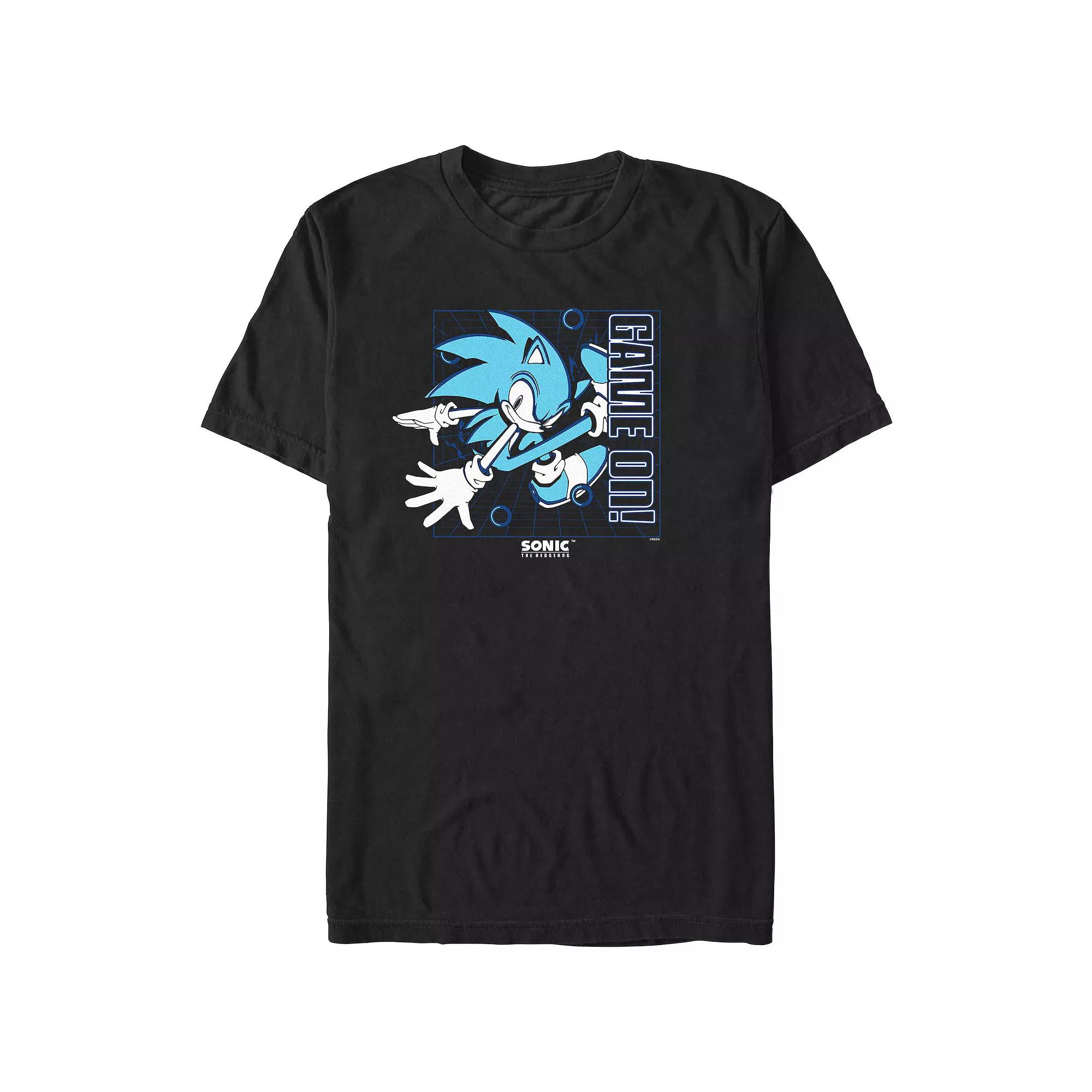 Men's Sonic The Hedgehog Game On Poster Graphic Tee,  Product Image