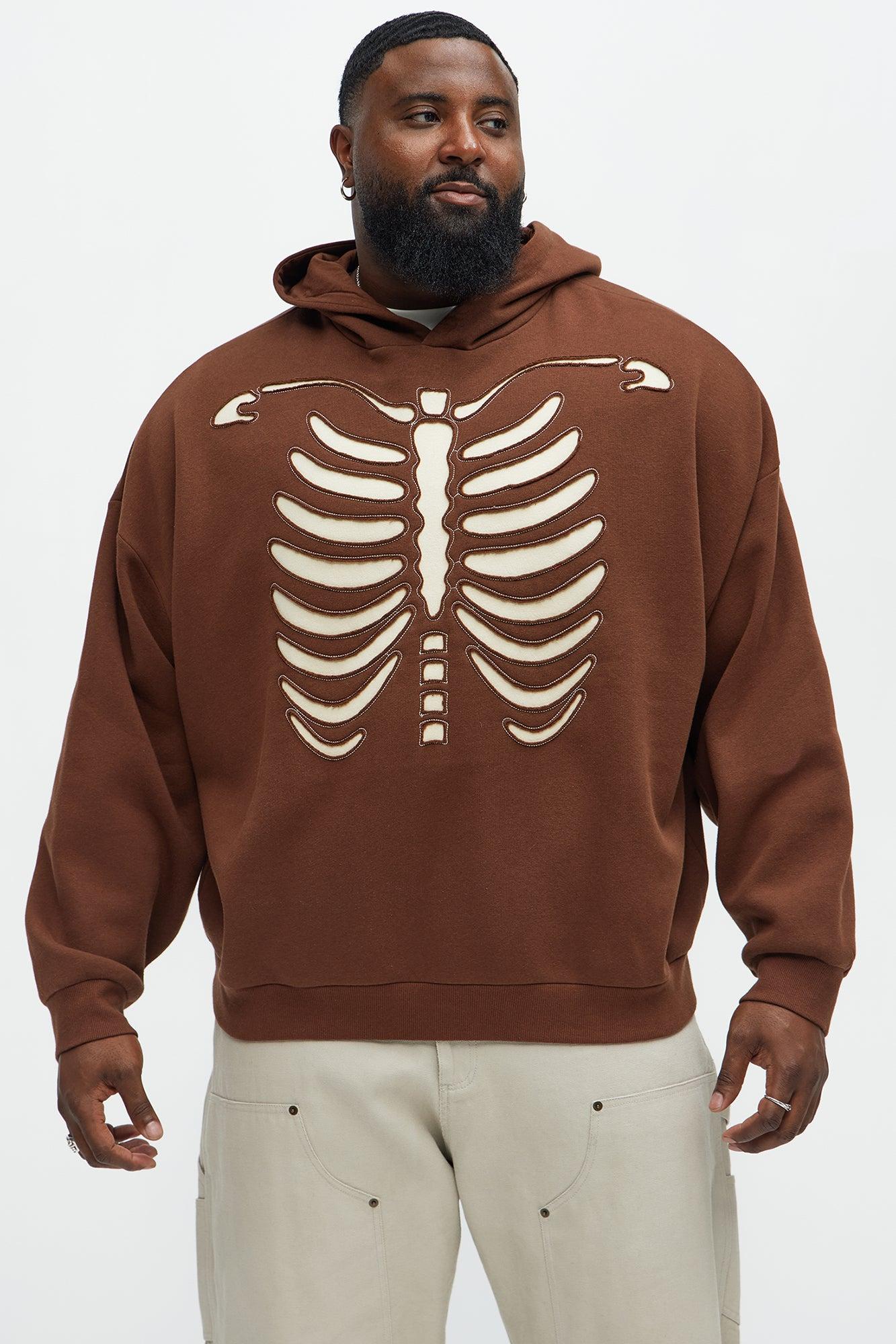 Tyson All Bones Oversized Hoodie - Brown Product Image