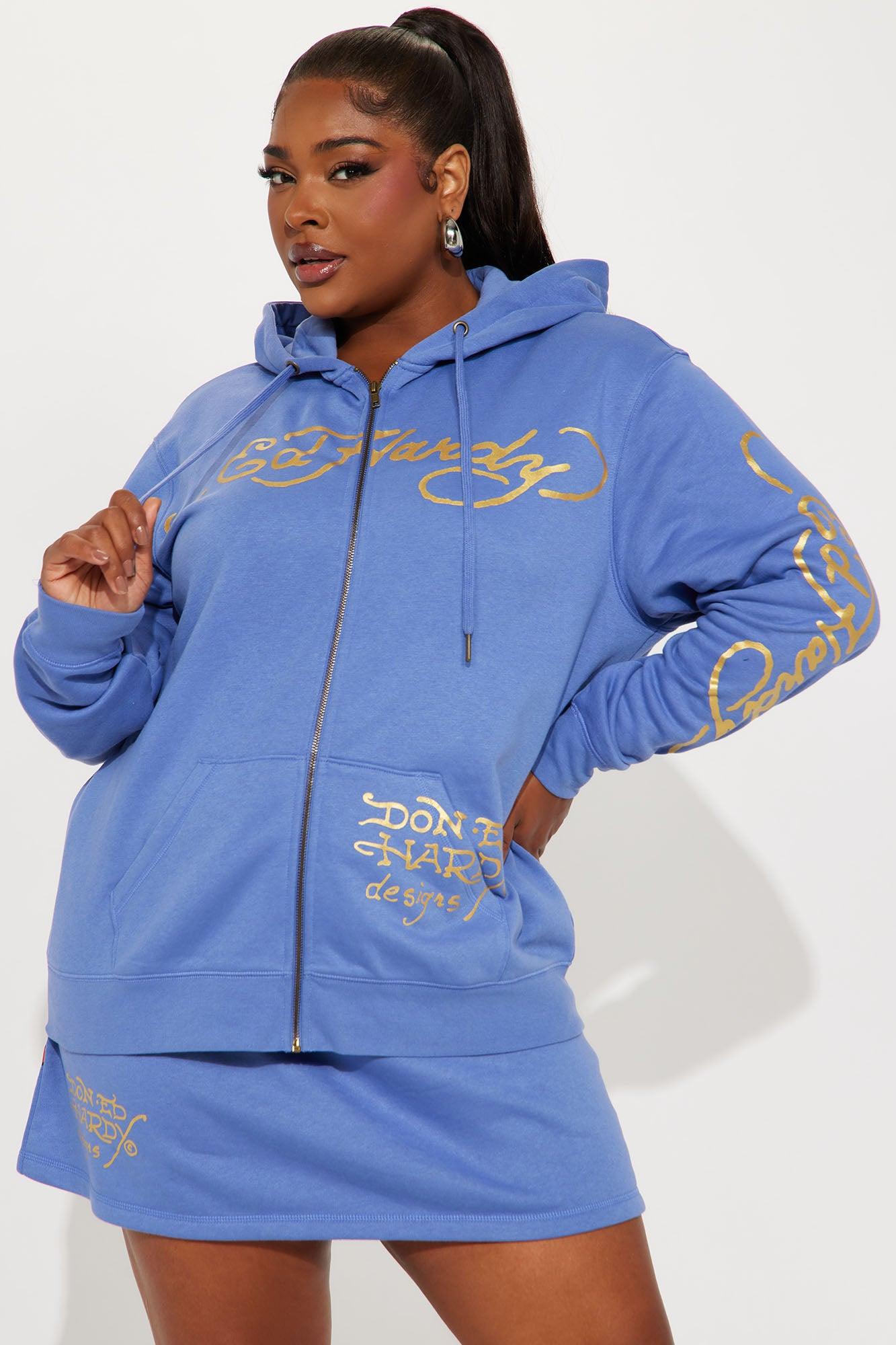 Ed Hardy Tiger Lotus Skirt Set - Blue Product Image