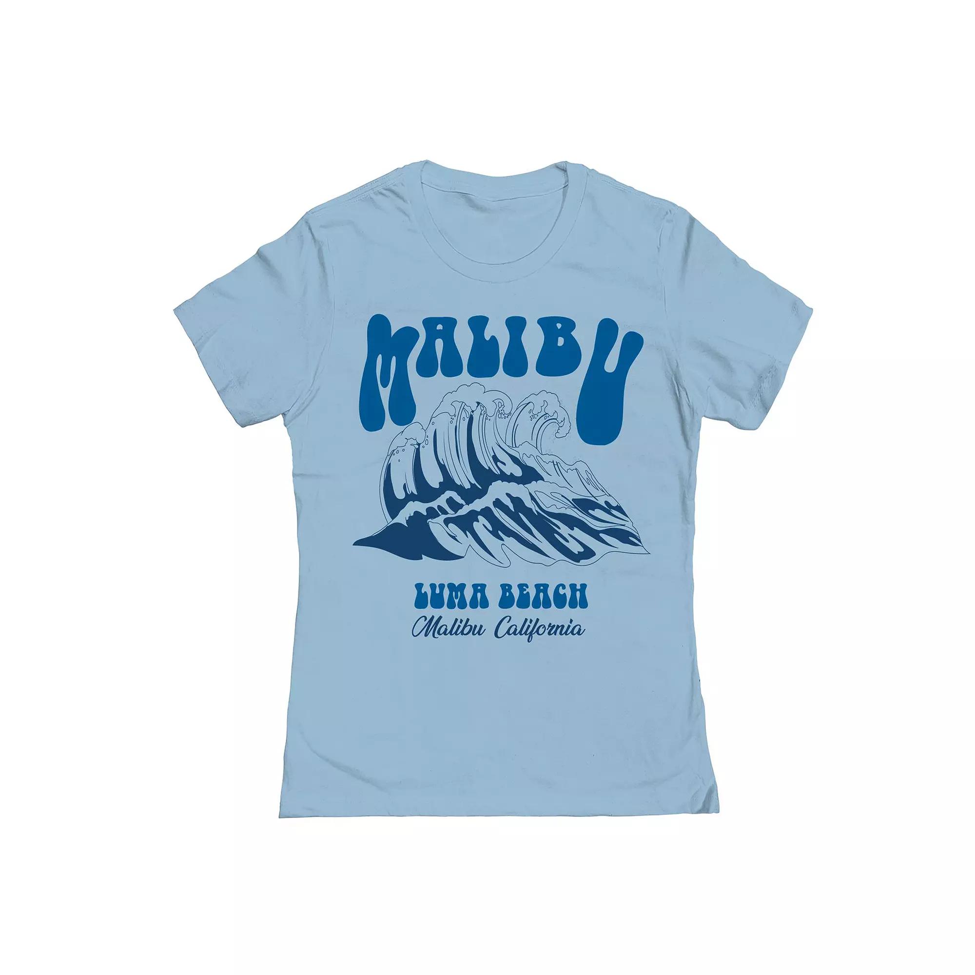 Junior's Luma Beach Womens Graphic Tee, Girl's, Size: Medium, Powder Blue Product Image
