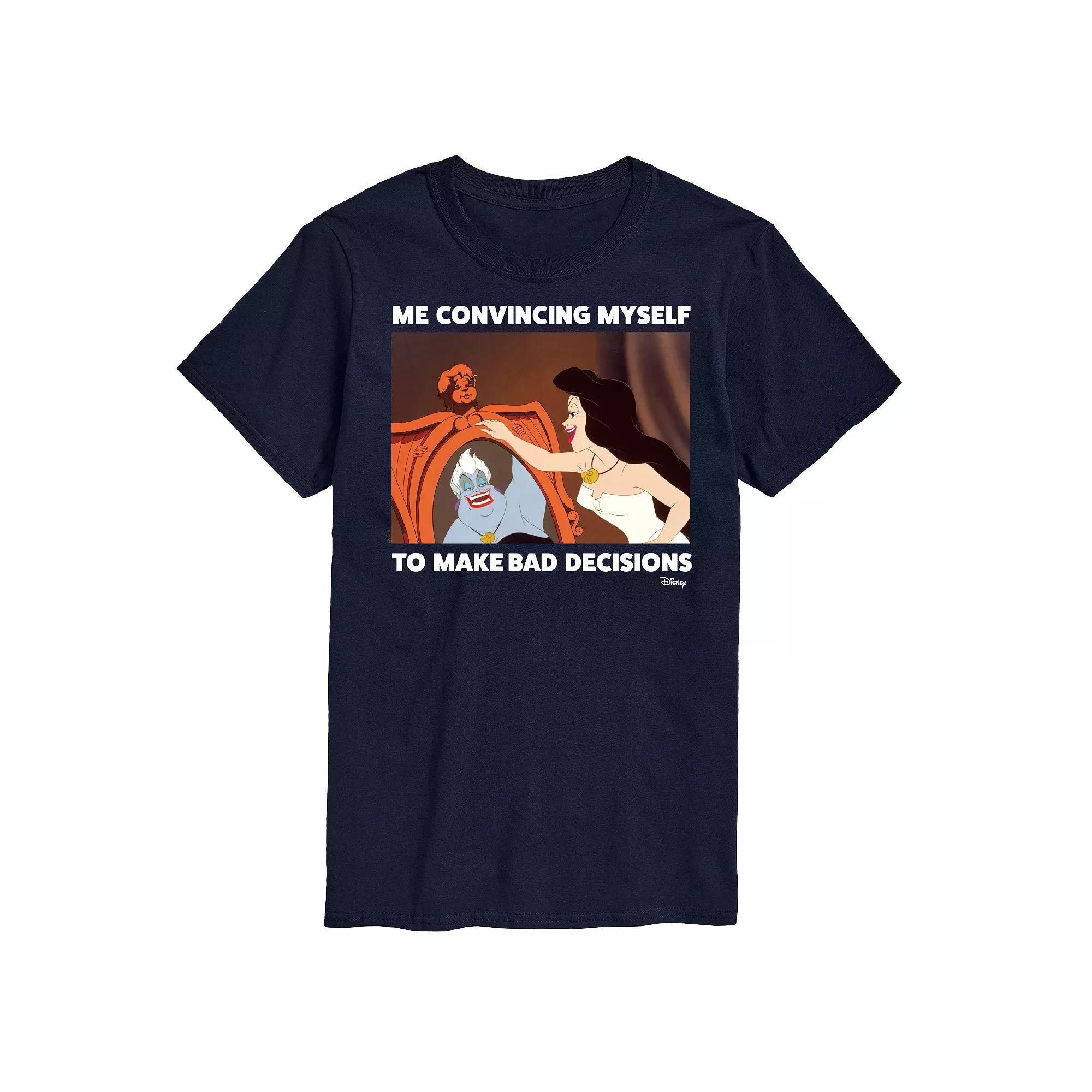 Disney Villains The Little Mermaid Ursula Men's Bad Decisions Graphic Tee,  Product Image