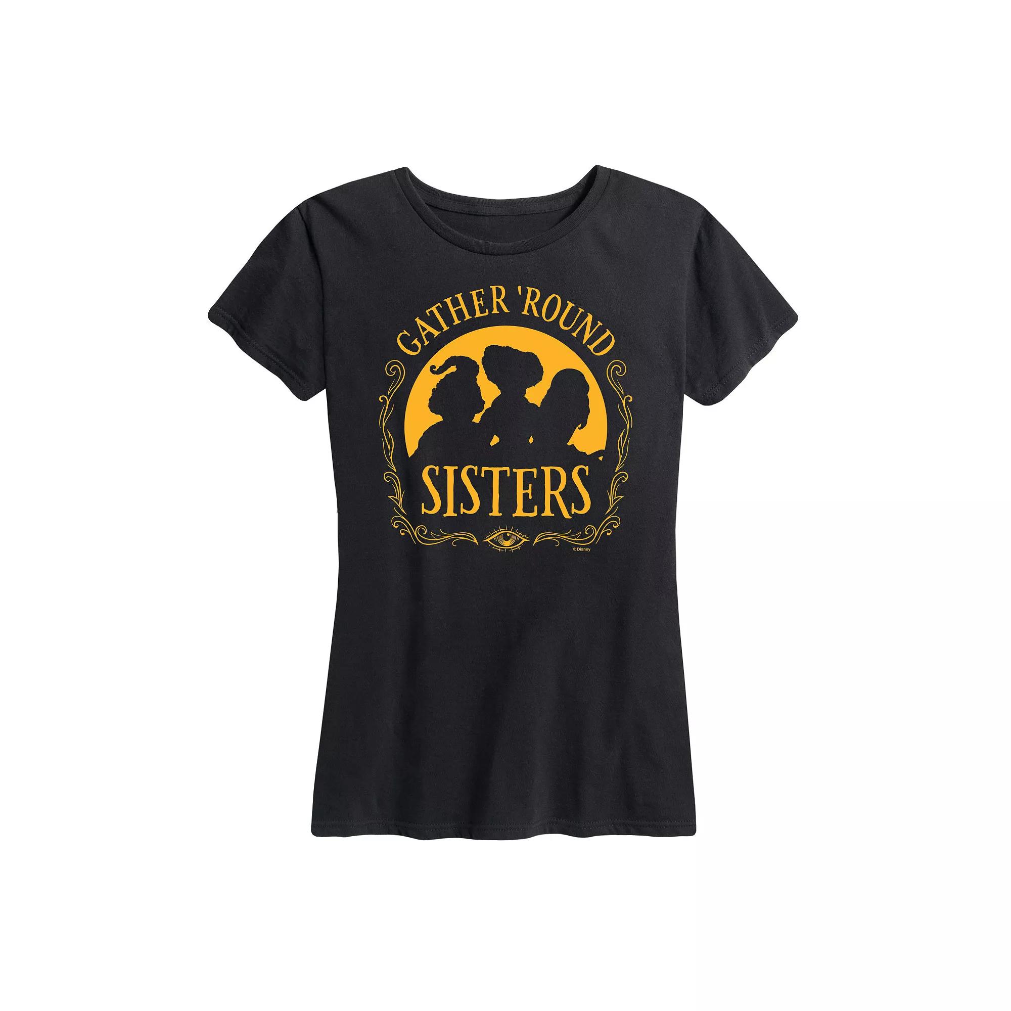 Disney's Hocus Pocus Women's Gather Round Sisters Graphic Tee, Girl's,  Product Image