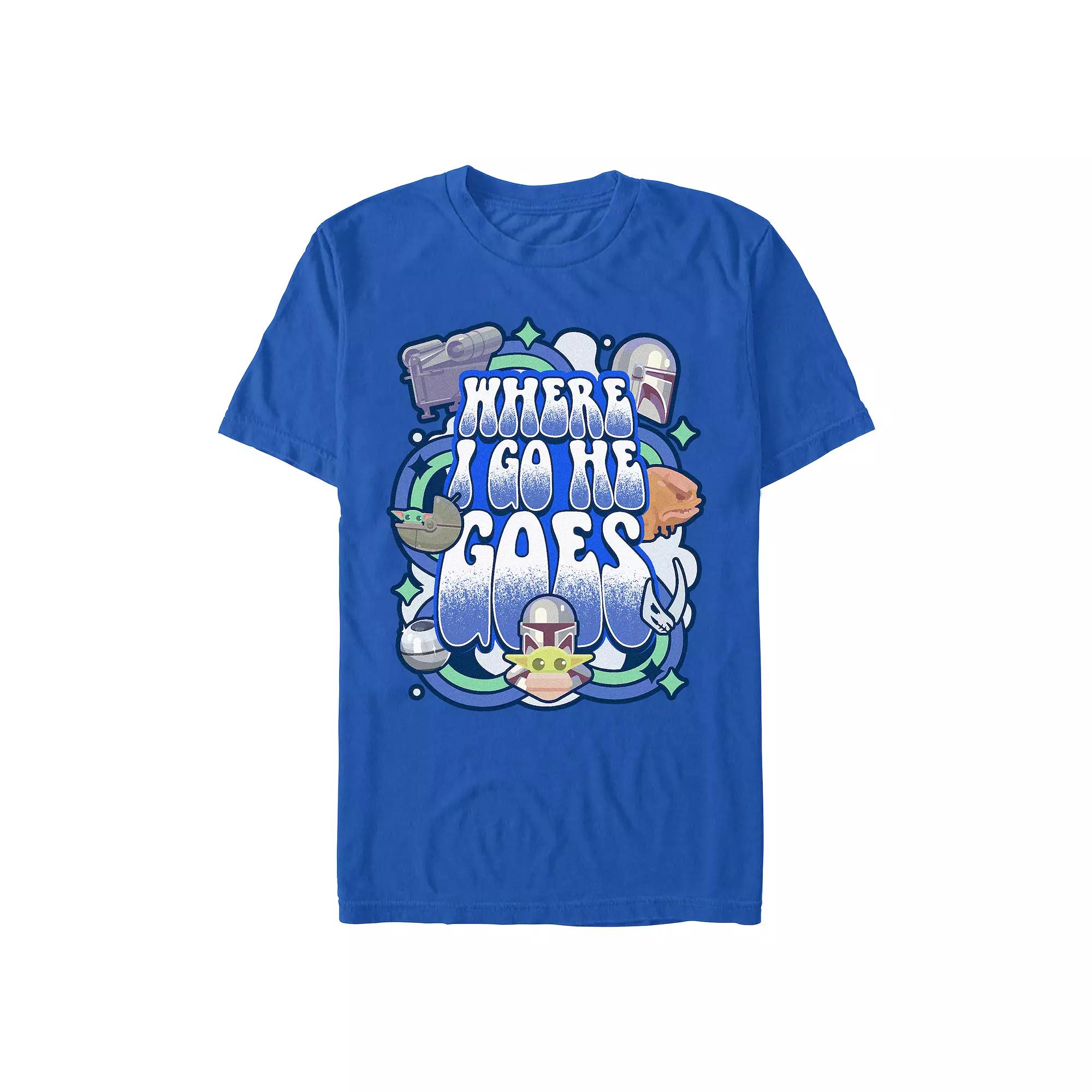 Men's Star Wars The Mandalorian Where I Go He Goes Graphic Tee,  Product Image