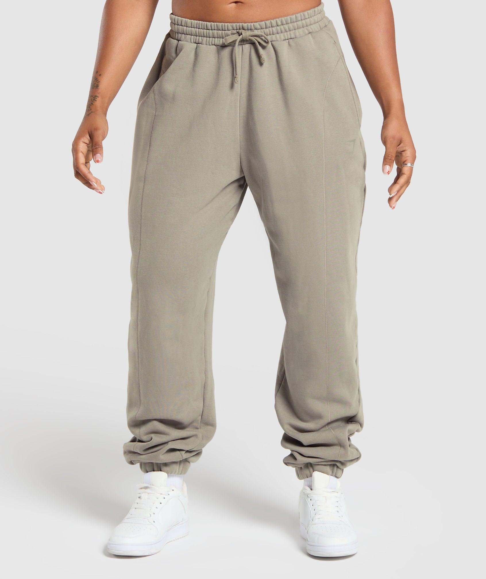 Gymshark Power Washed Joggers - Linen Brown Female Product Image