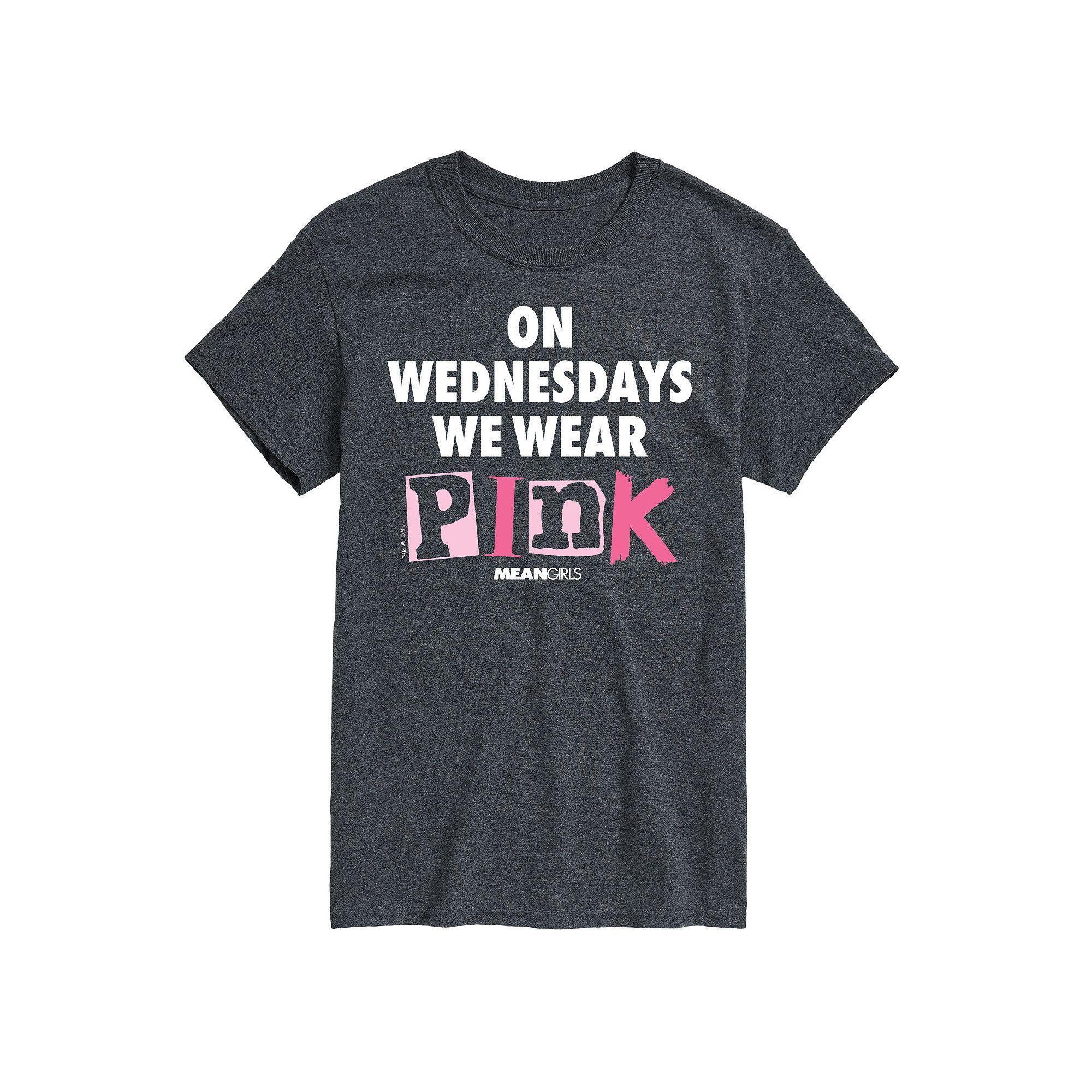 Men's Mean Girls Wednesdays We Wear Pink Graphic Tee,  Product Image