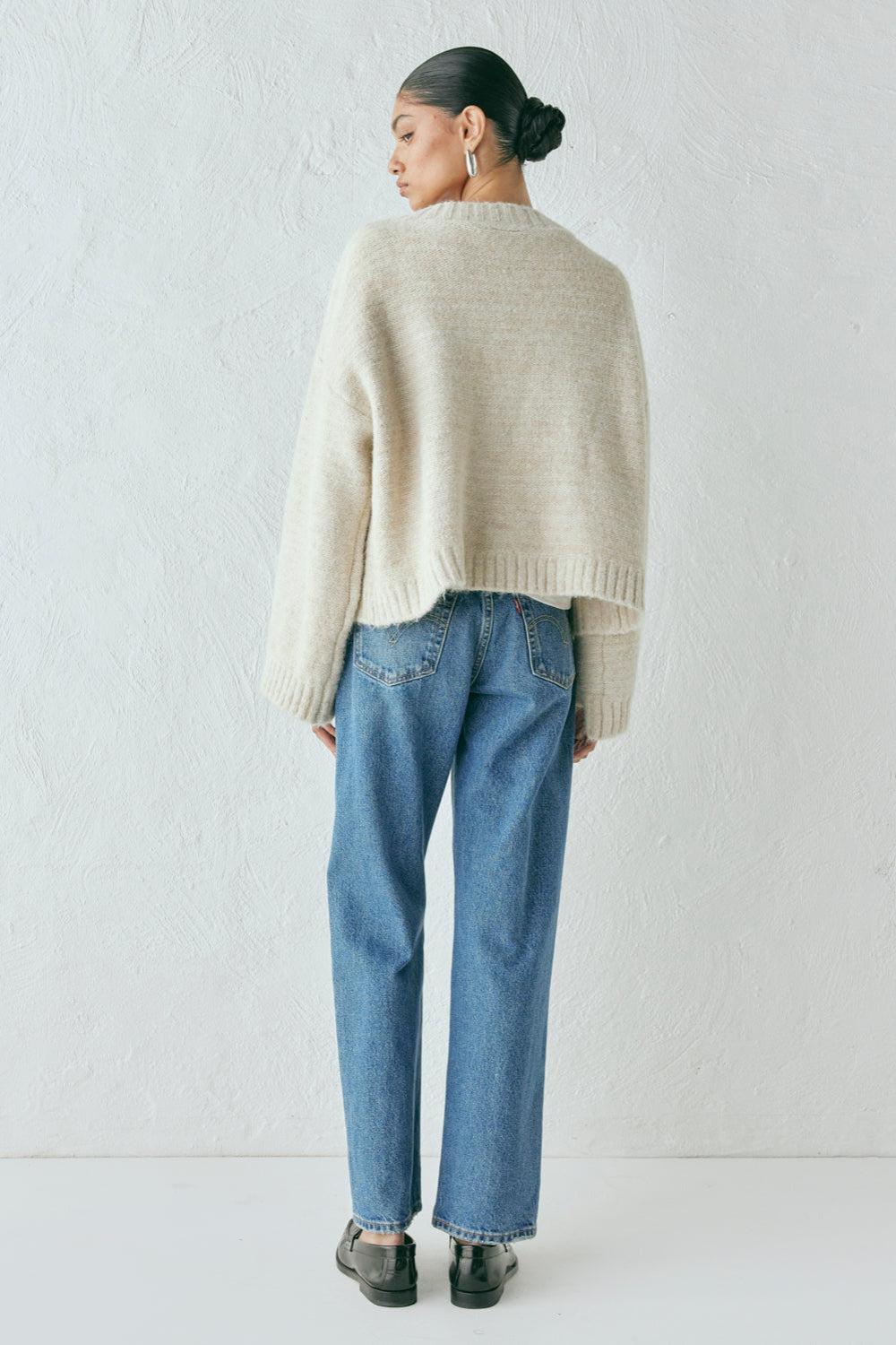 Leni Knit Cardigan Oat Marle Product Image