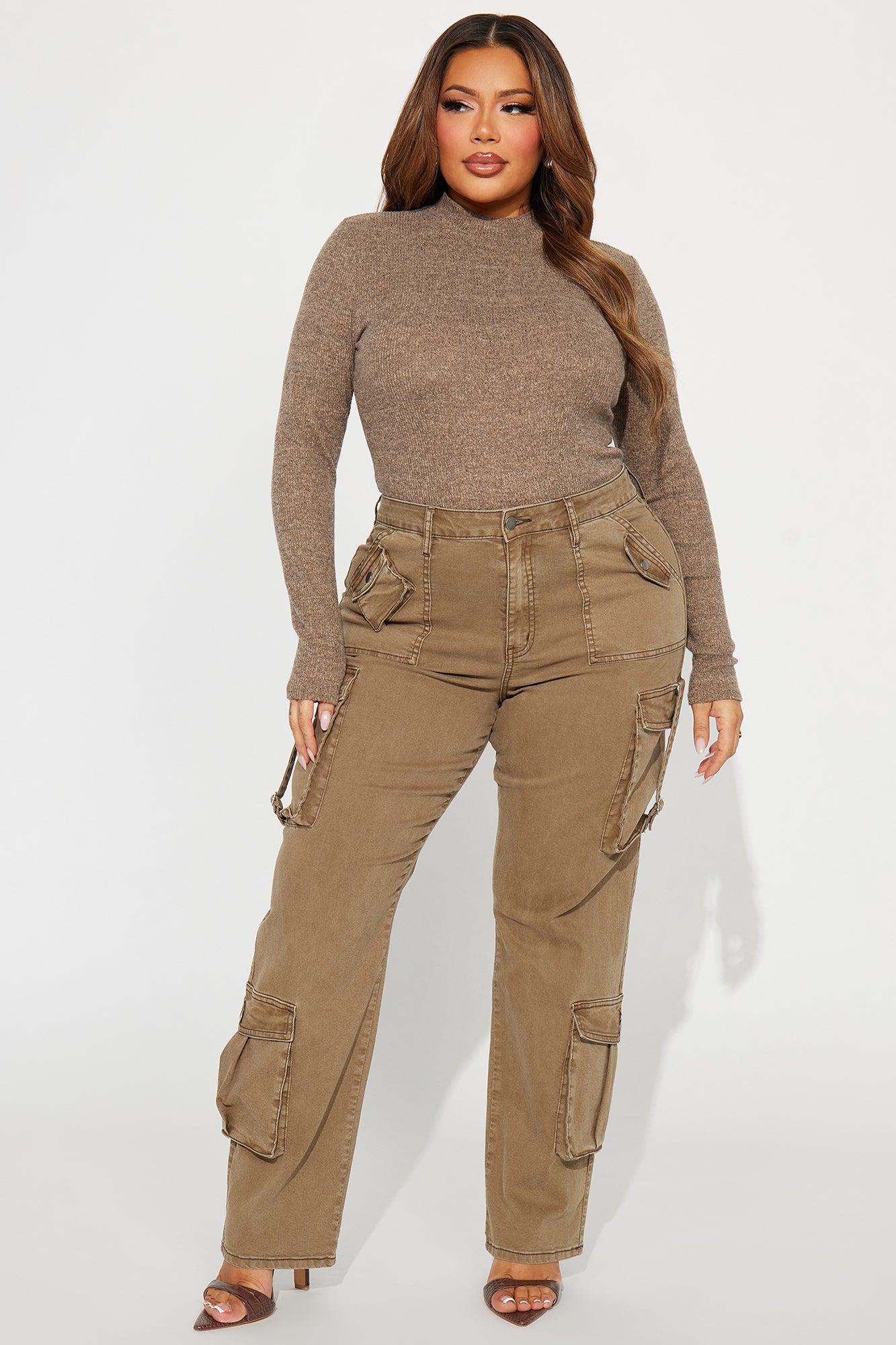 Nothing Left To Say Cargo Jeans - Olive Product Image